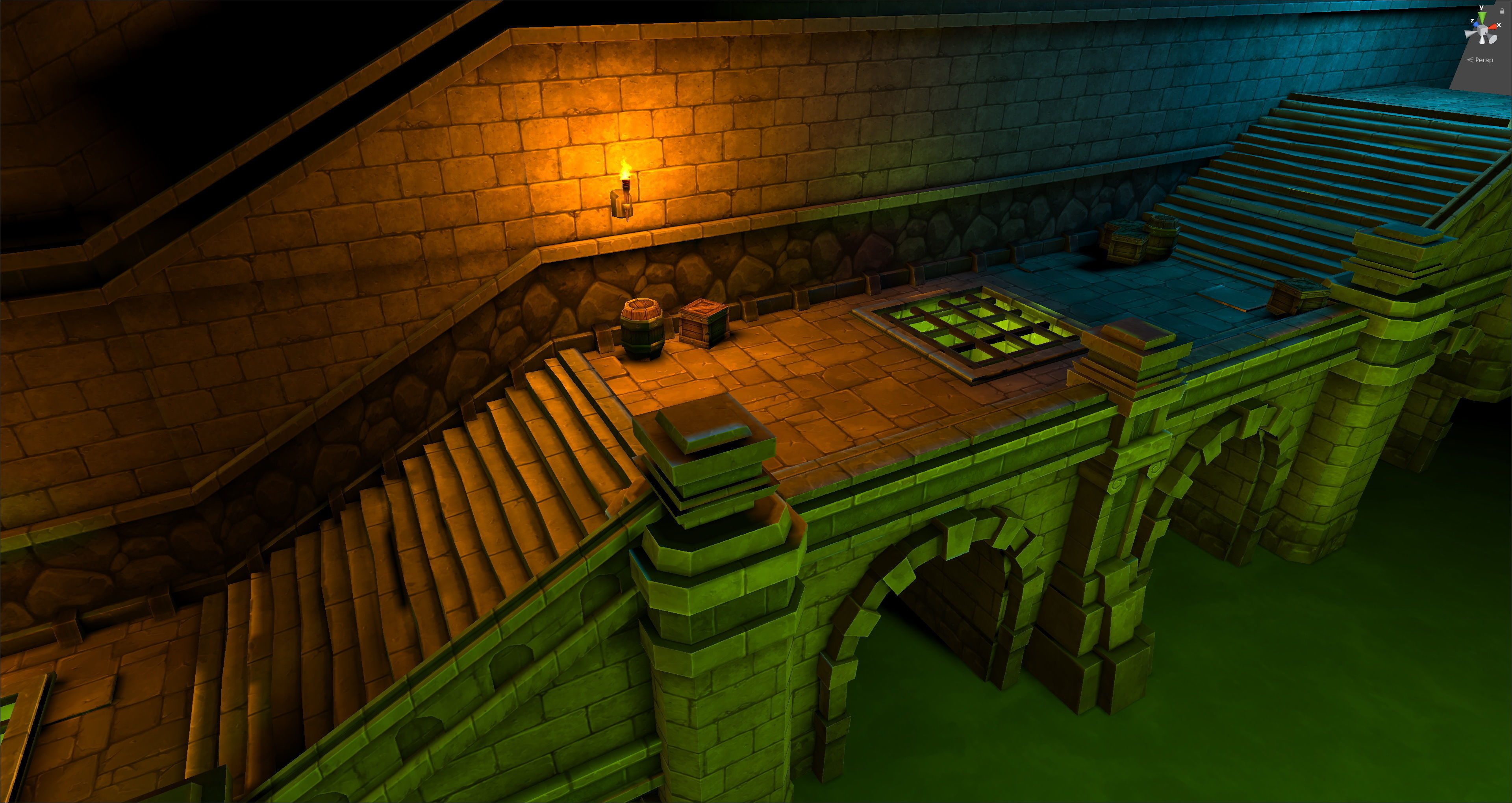 Fantasy Chess RPG Environment - City Alley Low-poly 3D model_3