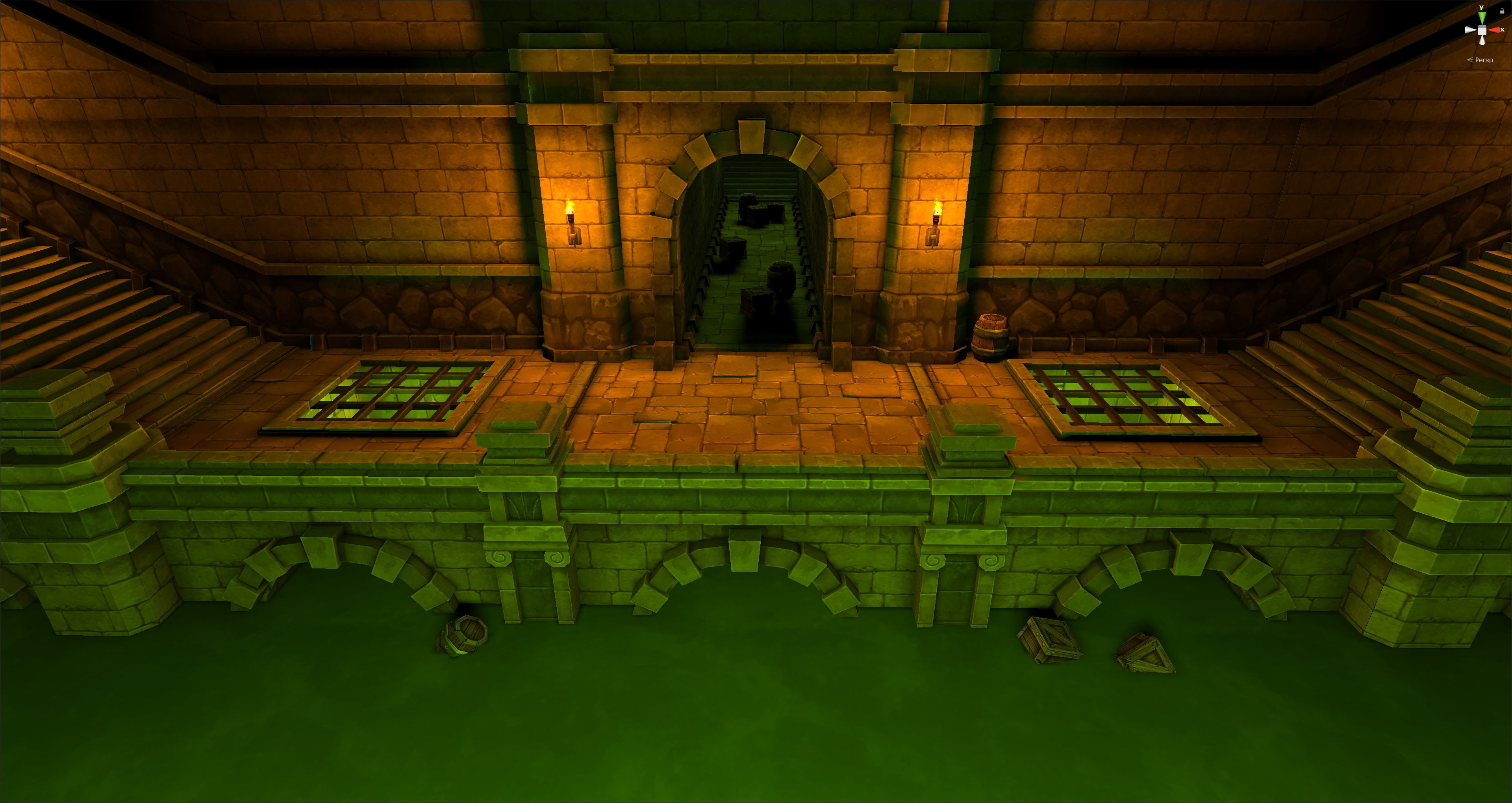 Fantasy Chess RPG Environment - City Alley Low-poly 3D model_2