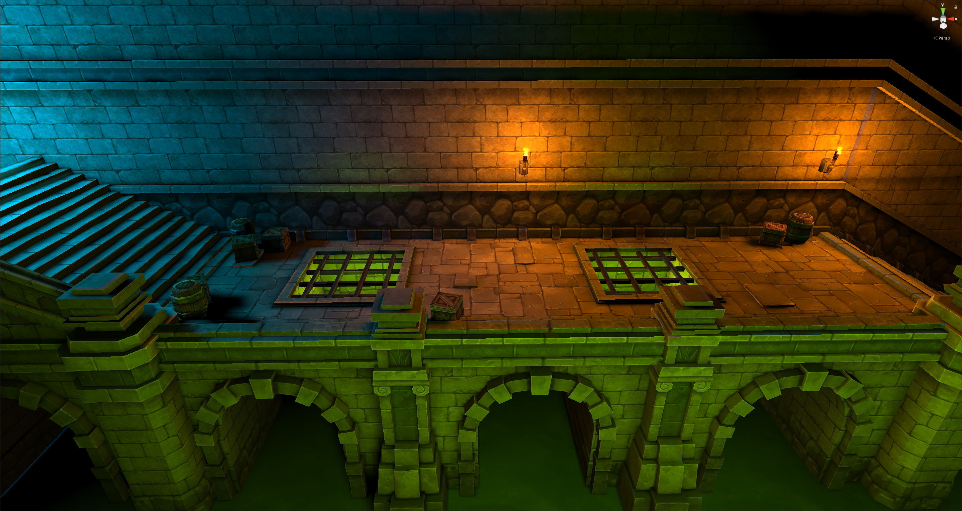 Fantasy Chess RPG Environment - City Alley Low-poly 3D model_1