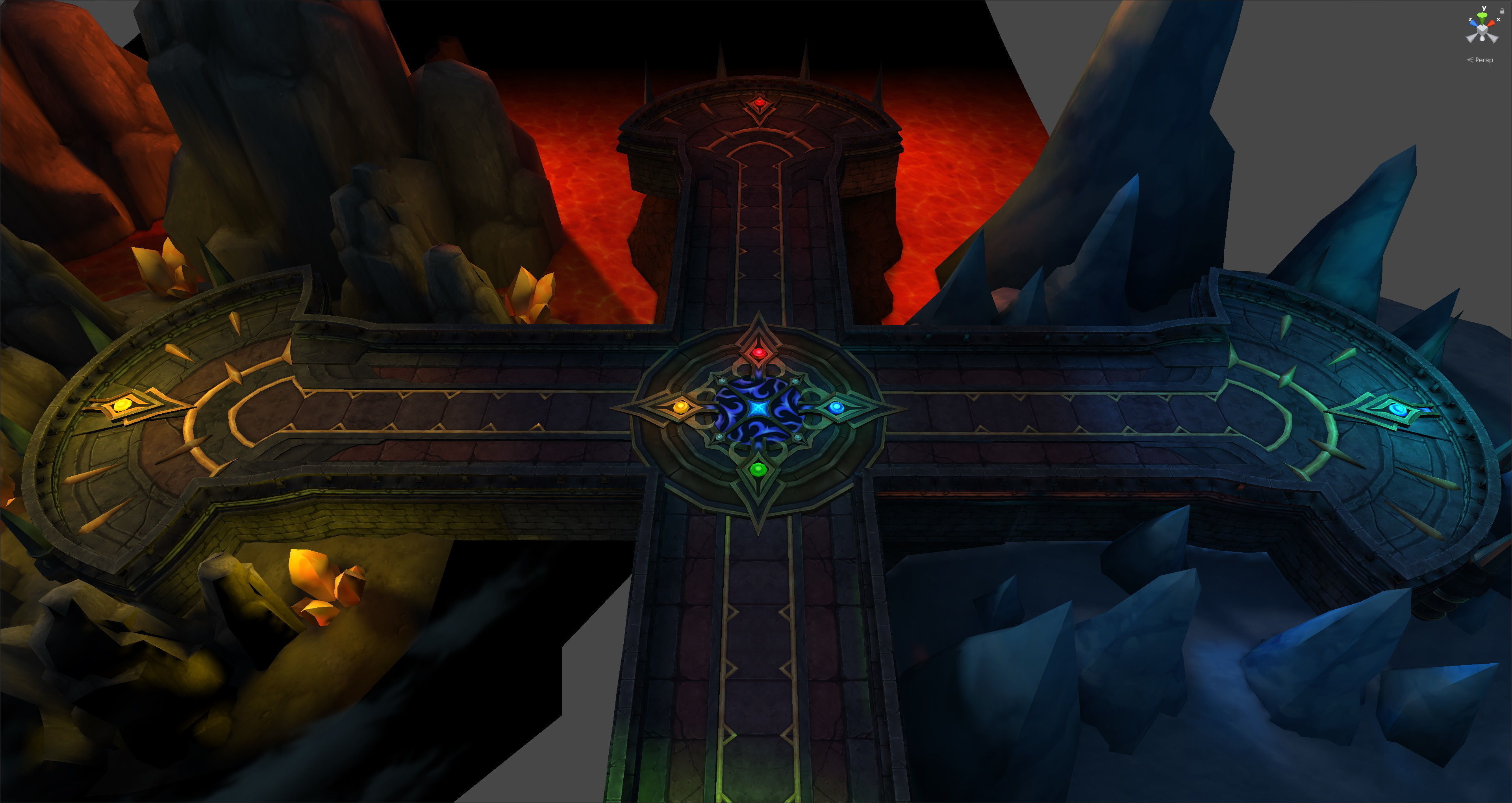 Fantasy Chess RPG Environment - Dungeon of Elements Low-poly 3D model_2