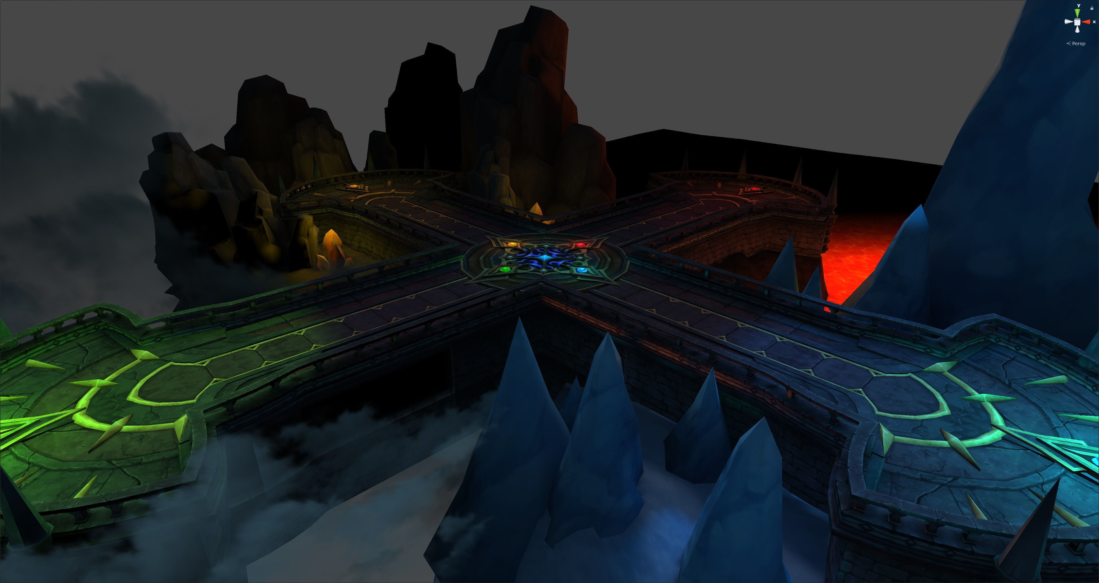 Fantasy Chess RPG Environment - Dungeon of Elements Low-poly 3D model_1