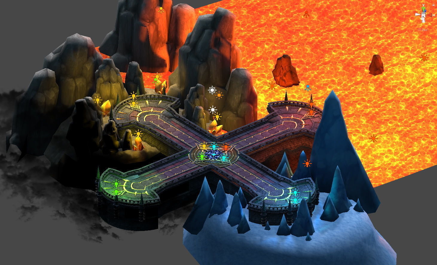 Fantasy Chess RPG Environment - Dungeon of Elements Low-poly 3D model_9