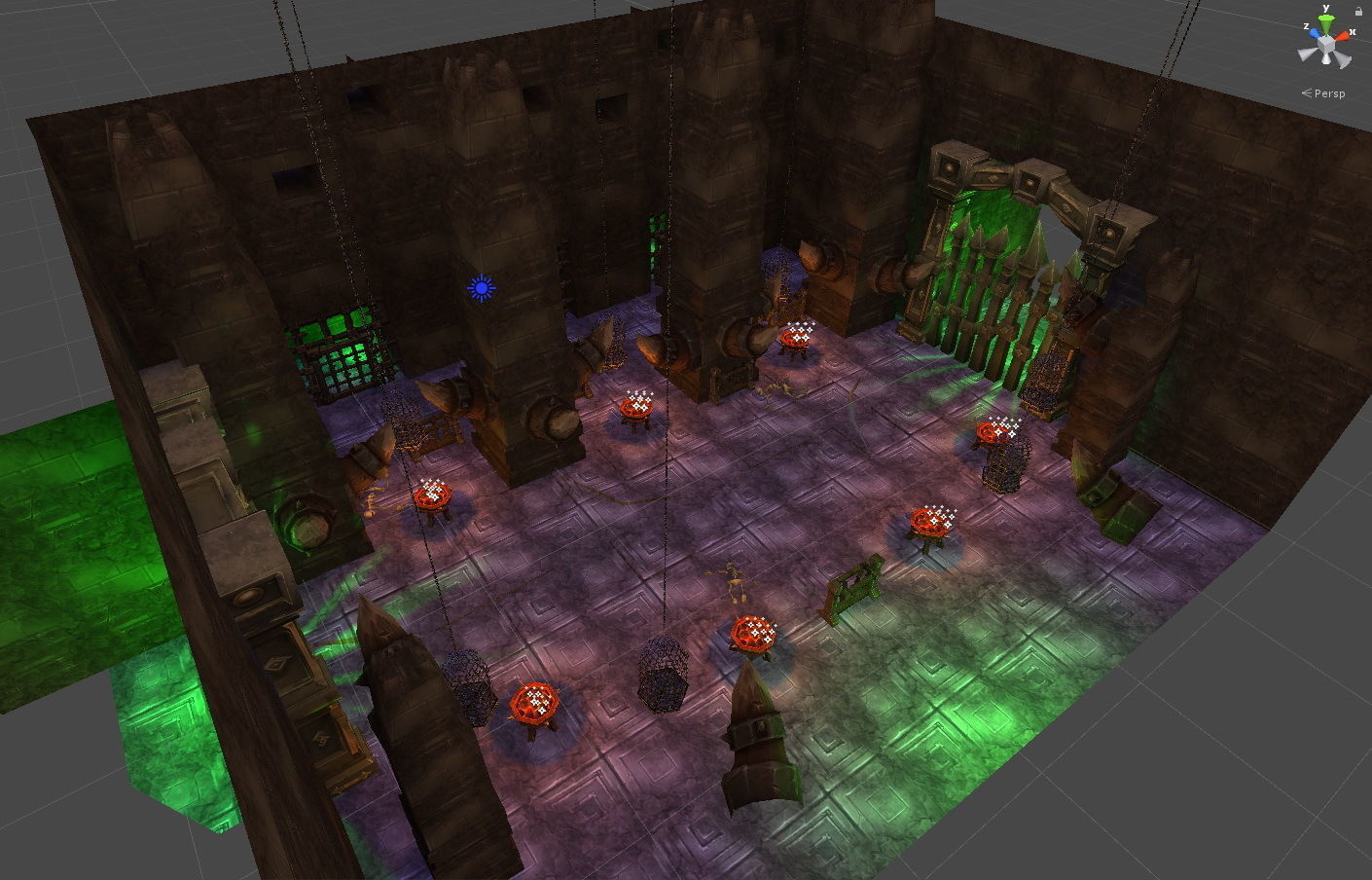 Fantasy Chess RPG Environment - Dungeon1 Low-poly 3D model_9