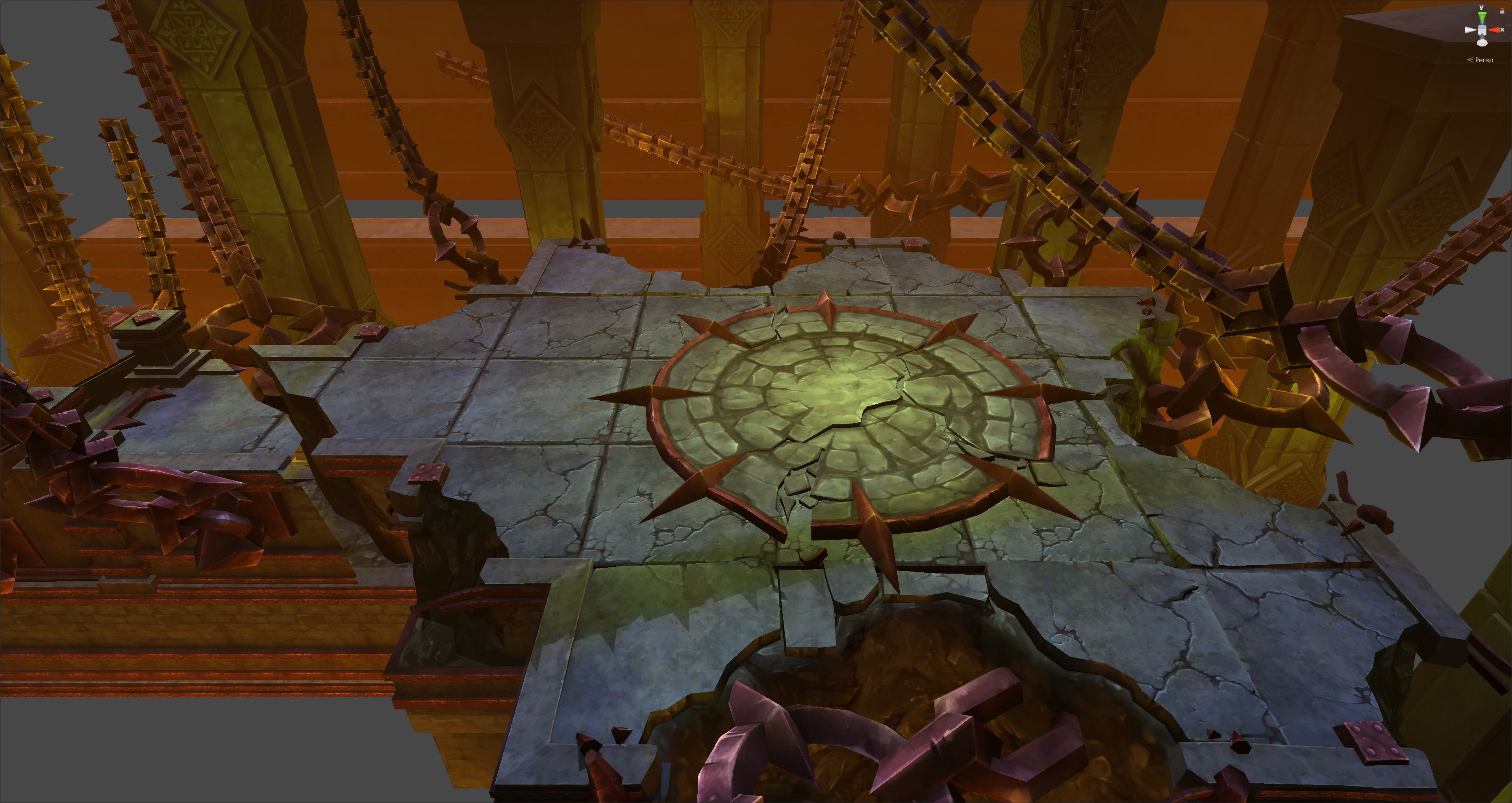 Fantasy Chess RPG Environment - Dungeon2 Low-poly 3D model_1