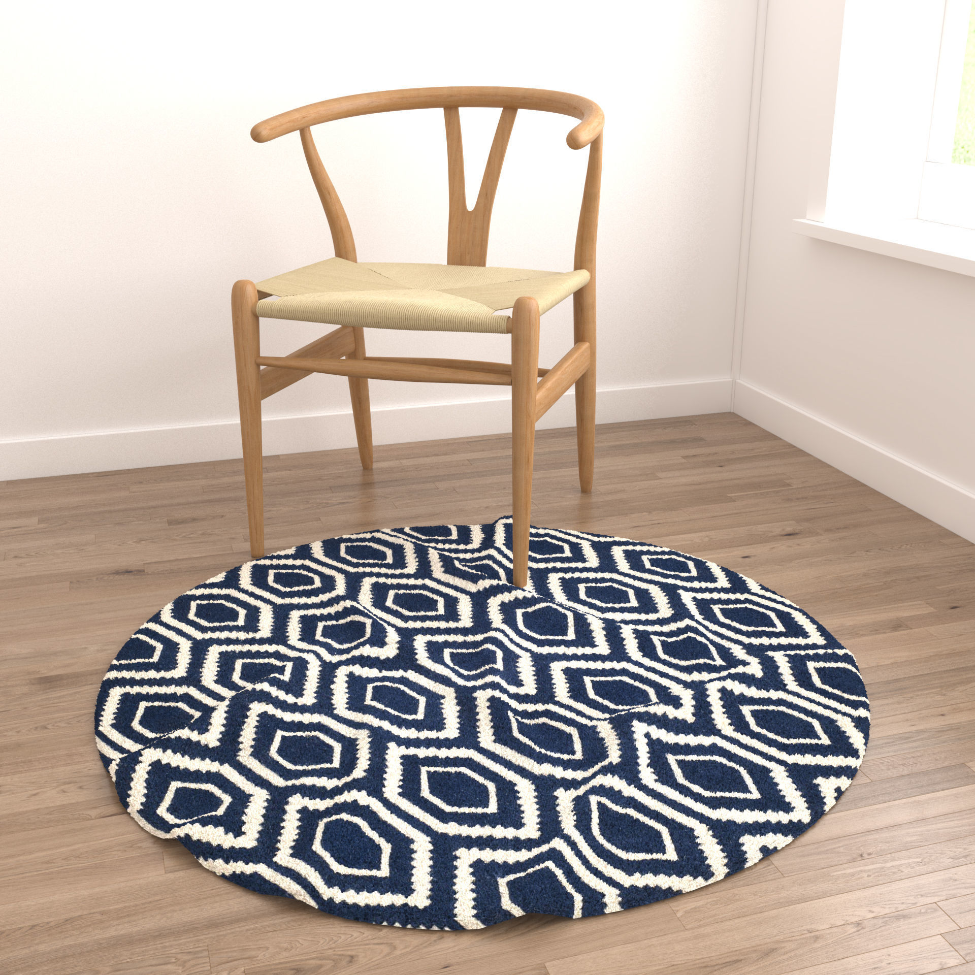 Rugs No 586 Low-poly 3D model_3