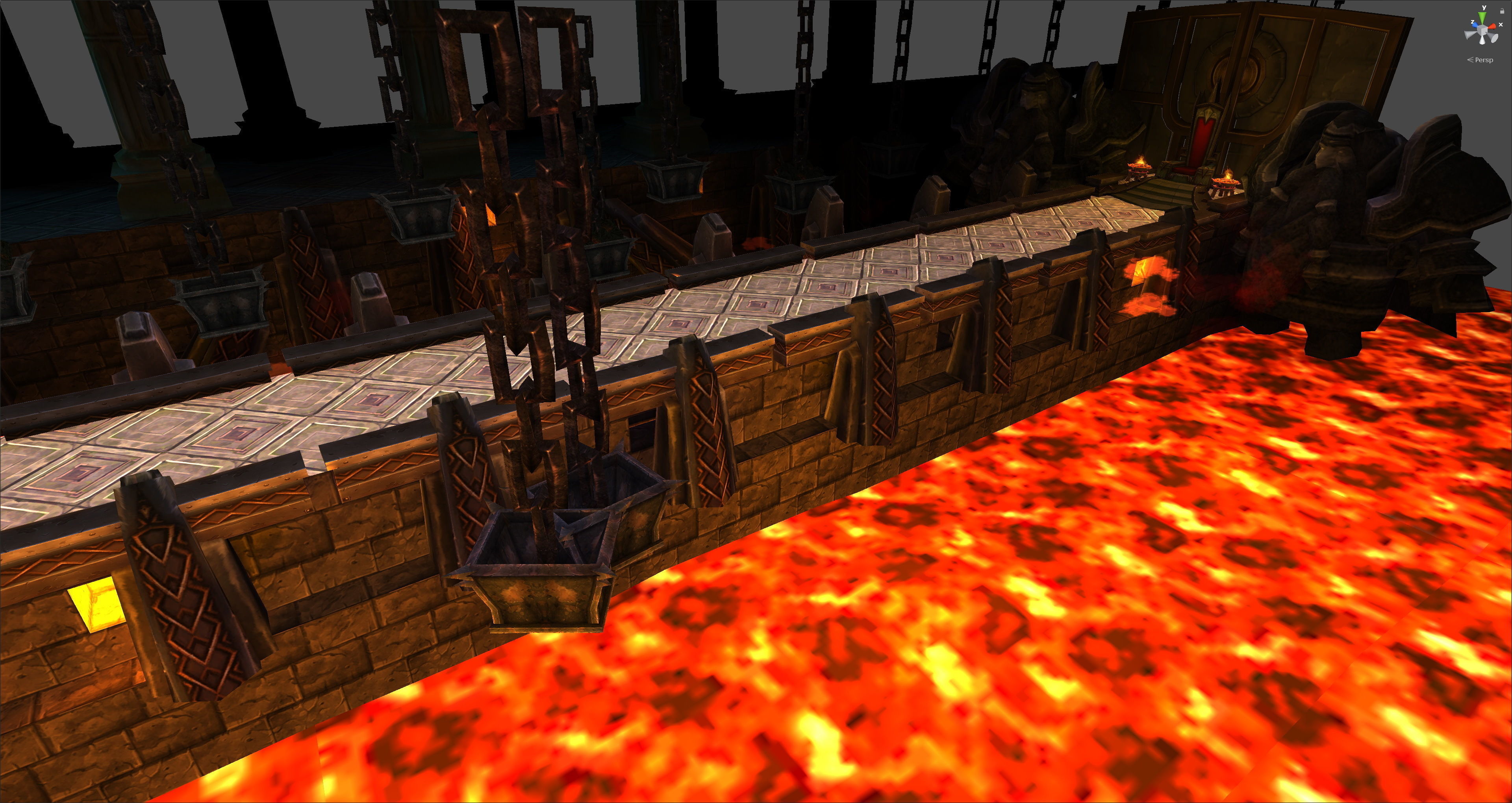 Fantasy Chess RPG Environment - Dwarf Throne Low-poly 3D model_8