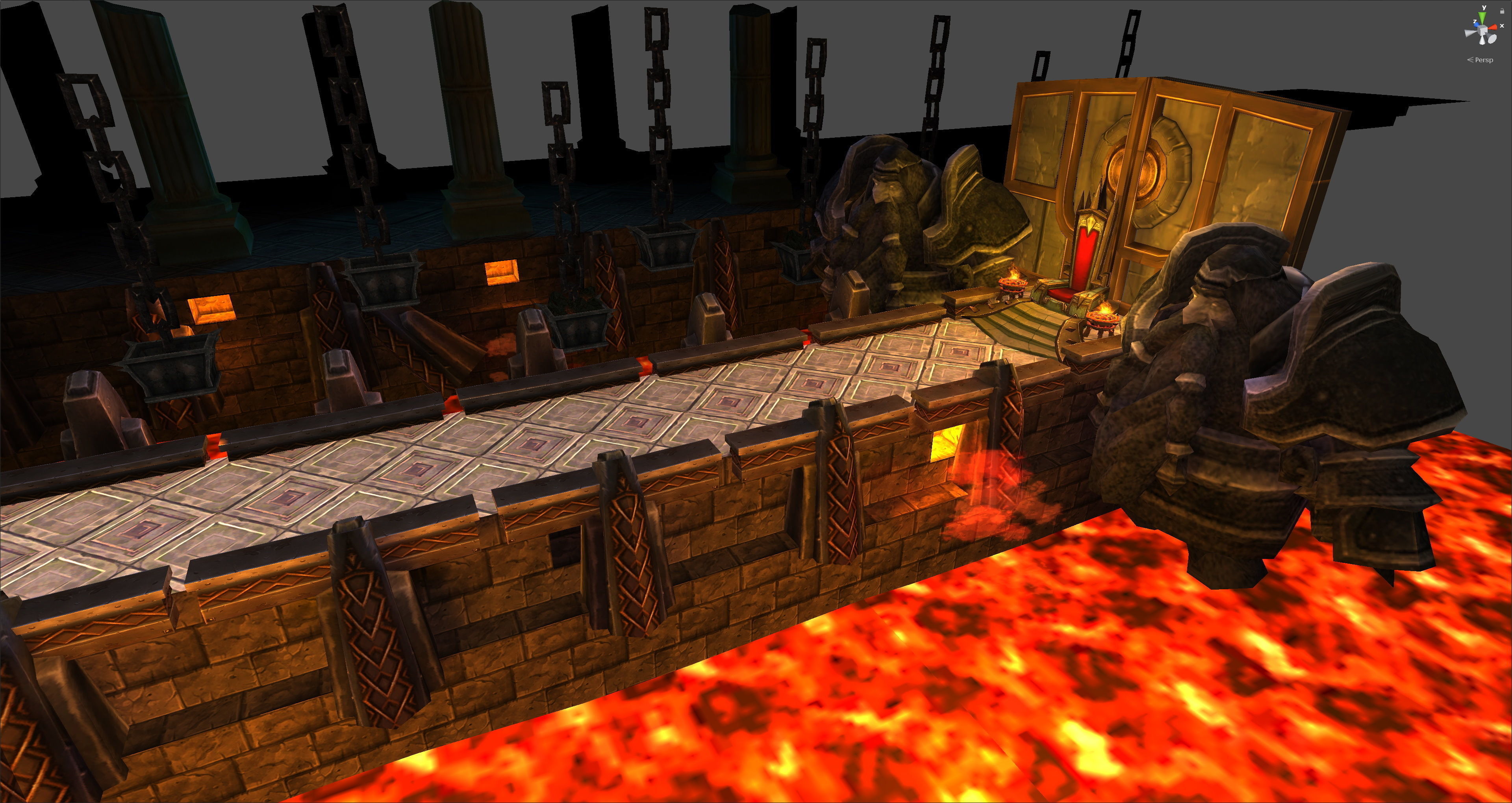 Fantasy Chess RPG Environment - Dwarf Throne Low-poly 3D model_3