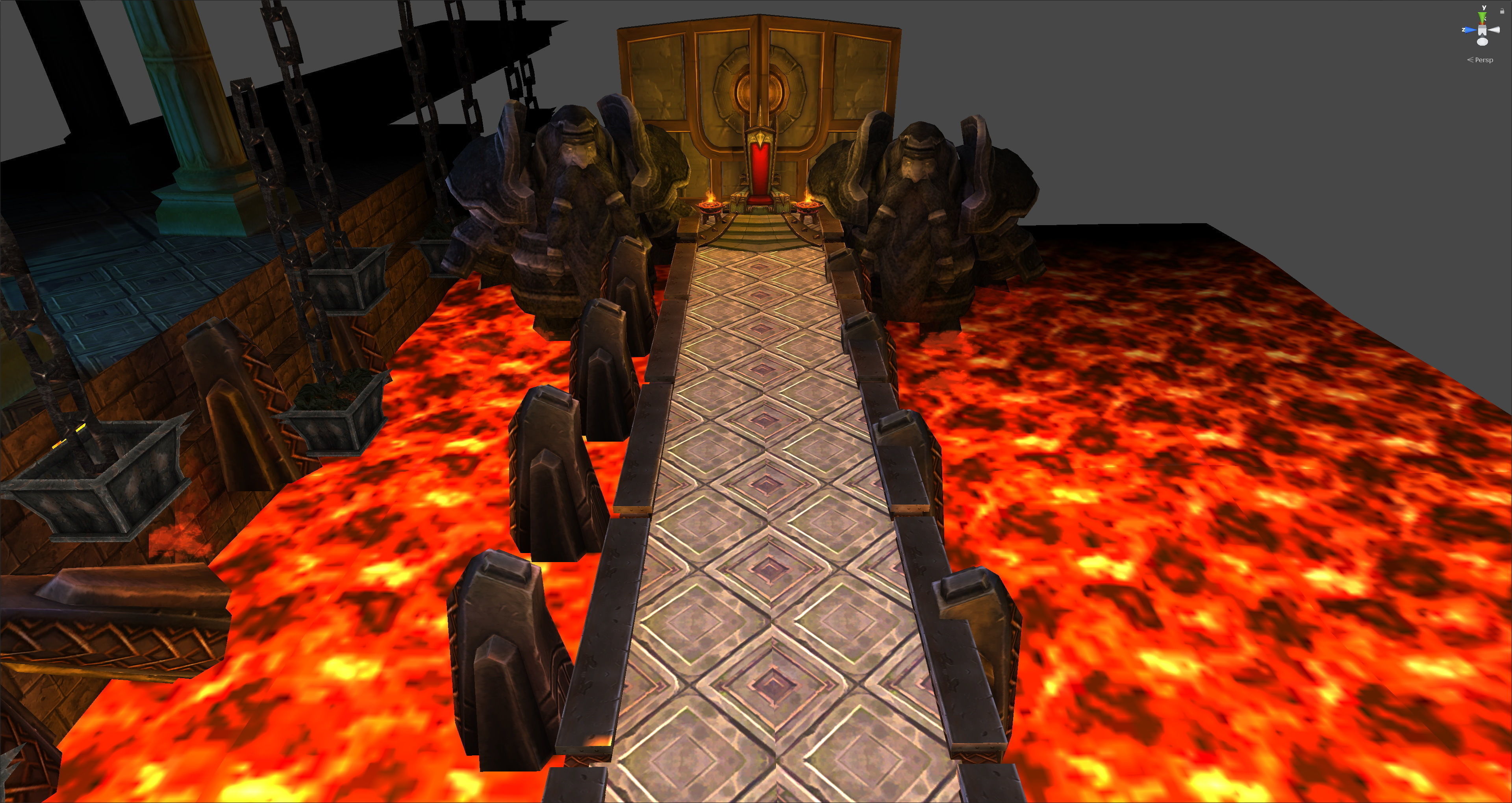 Fantasy Chess RPG Environment - Dwarf Throne Low-poly 3D model_4