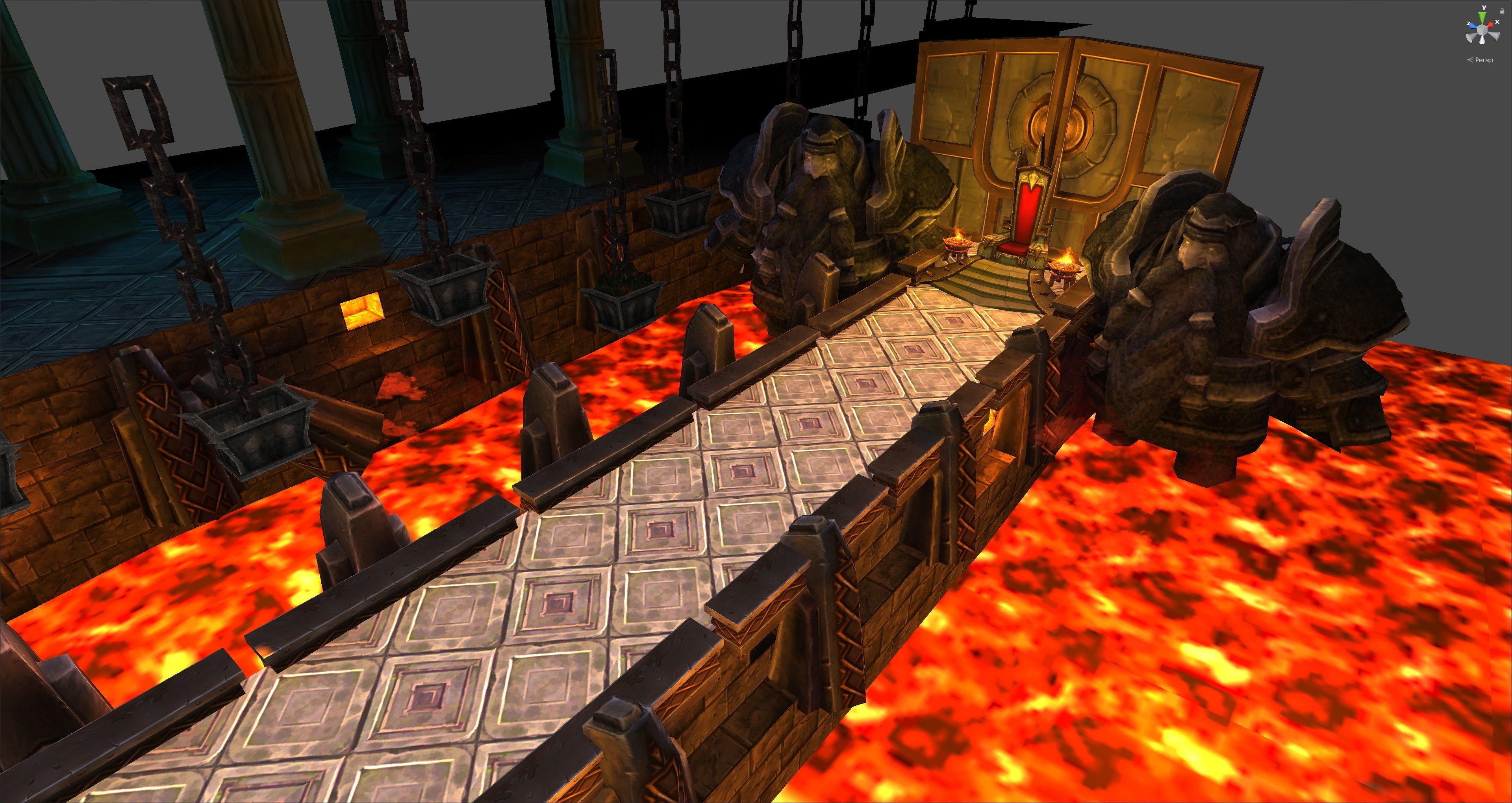 Fantasy Chess RPG Environment - Dwarf Throne Low-poly 3D model_6