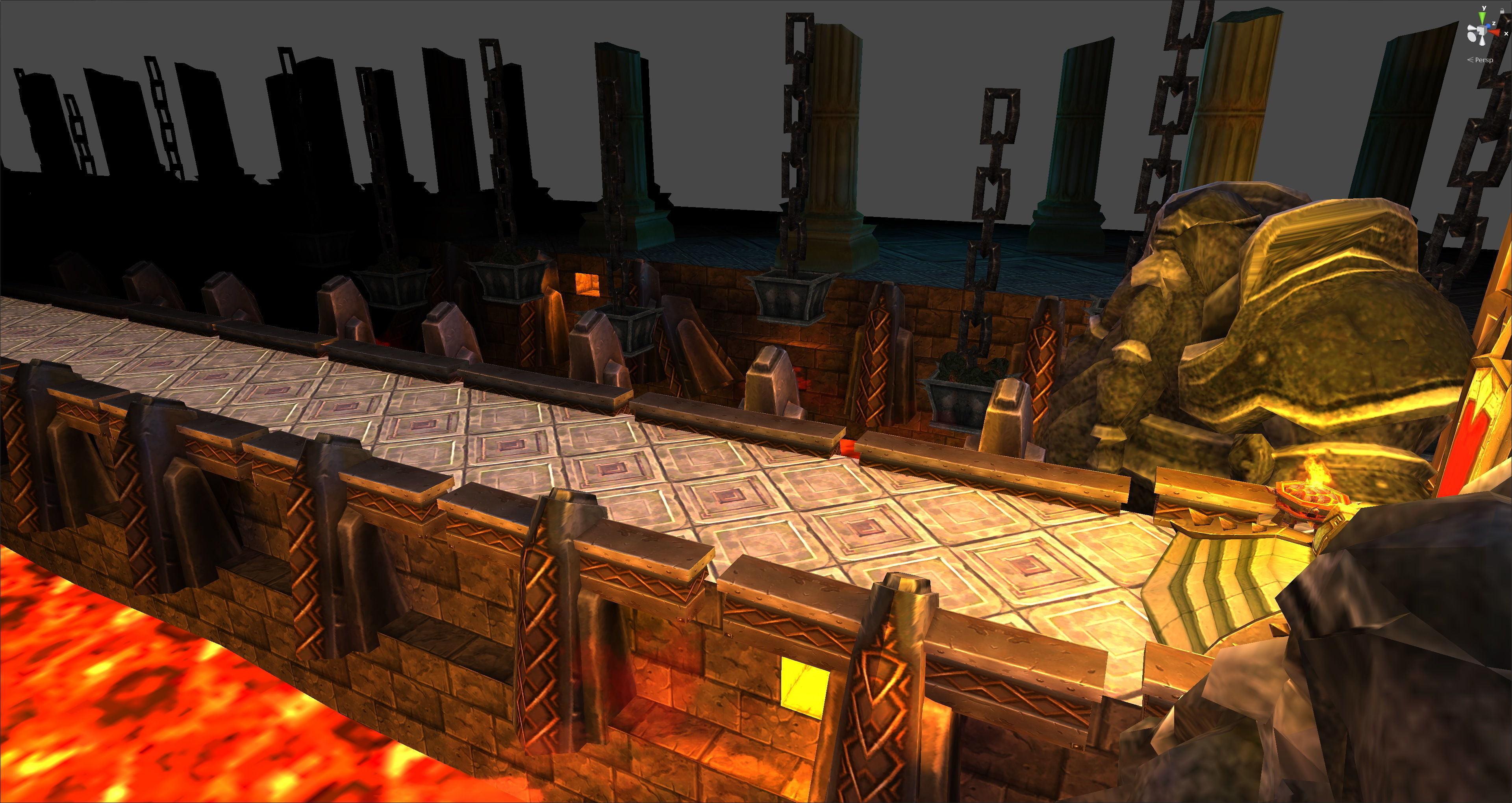 Fantasy Chess RPG Environment - Dwarf Throne Low-poly 3D model_5