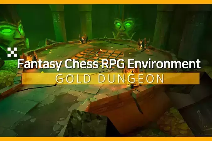Fantasy Chess RPG Environment - Gold Dungeon