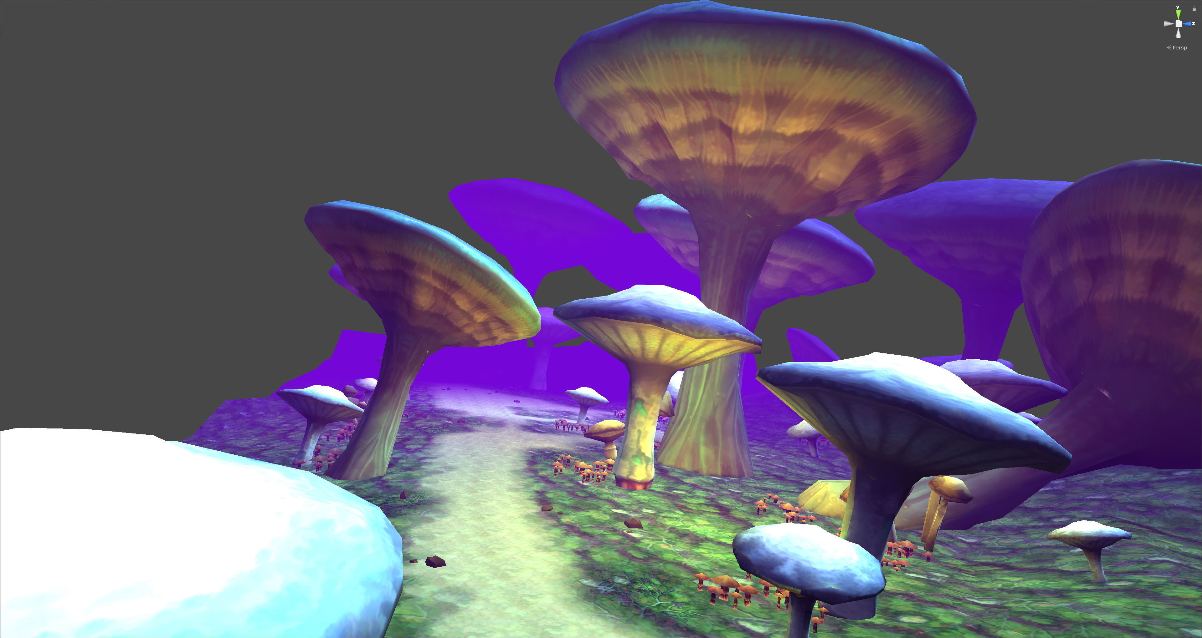 Fantasy Chess RPG Environment - Mushroom Forest Low-poly 3D model_6