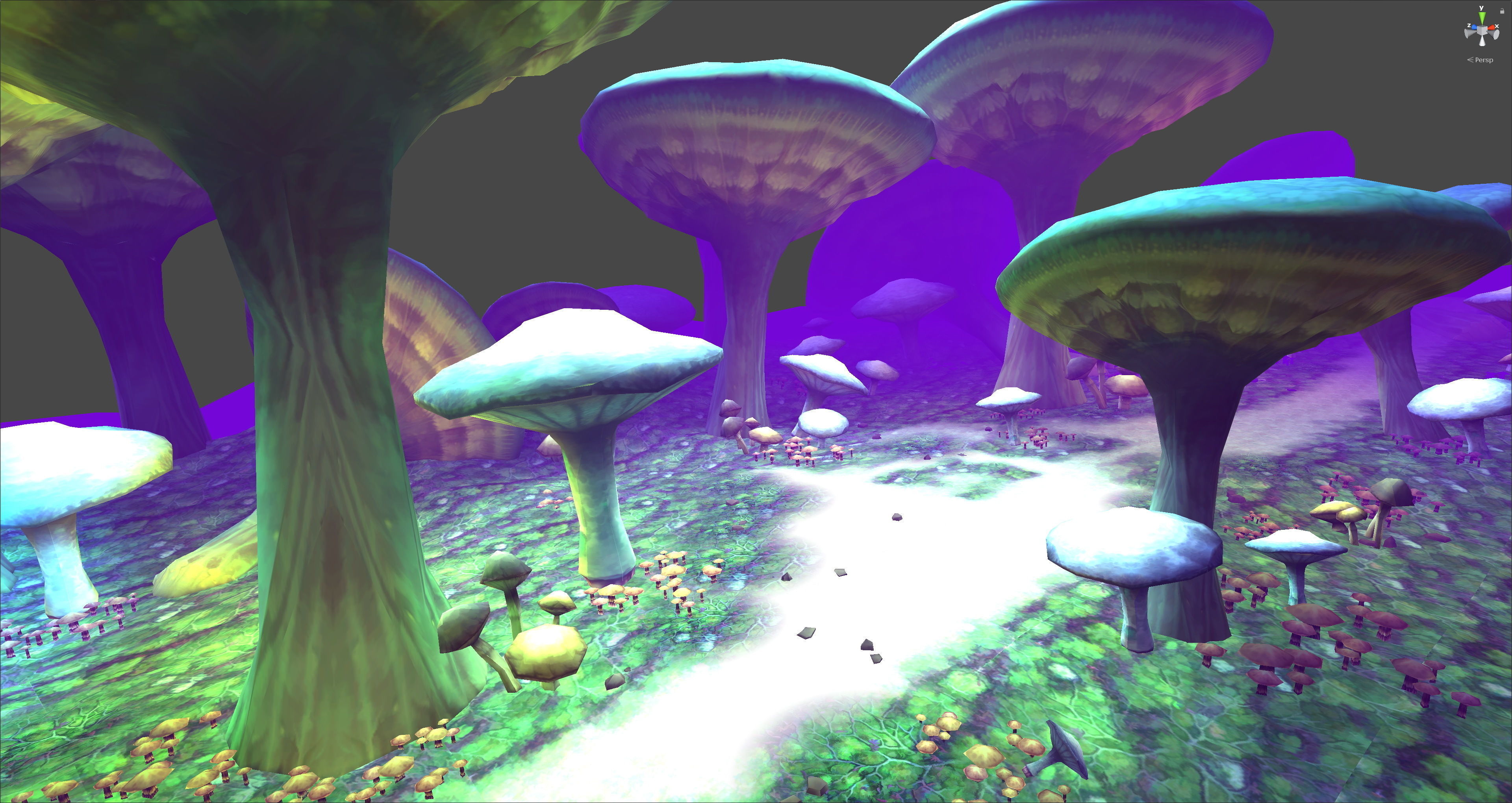 Fantasy Chess RPG Environment - Mushroom Forest Low-poly 3D model_4