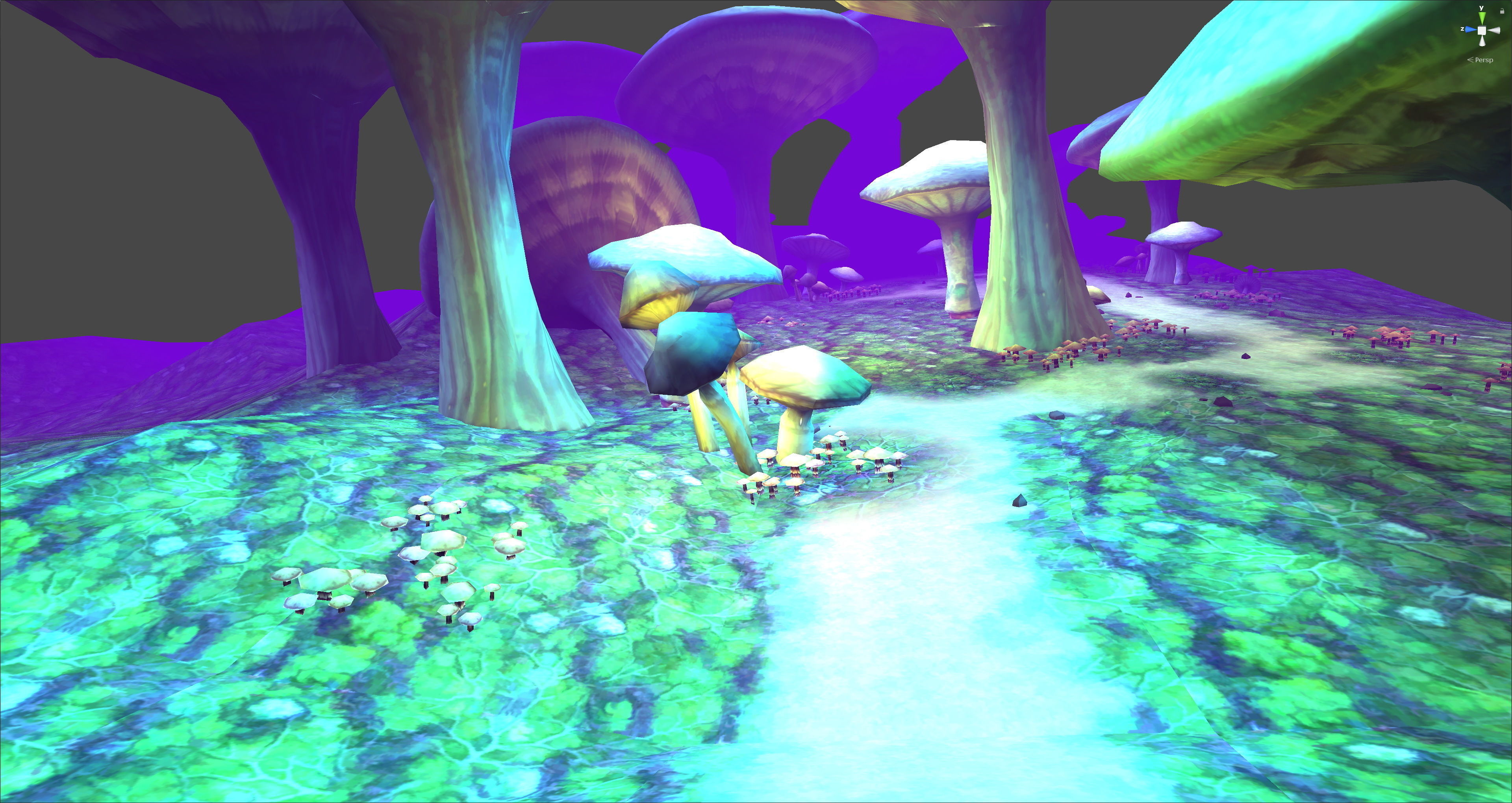 Fantasy Chess RPG Environment - Mushroom Forest Low-poly 3D model_2