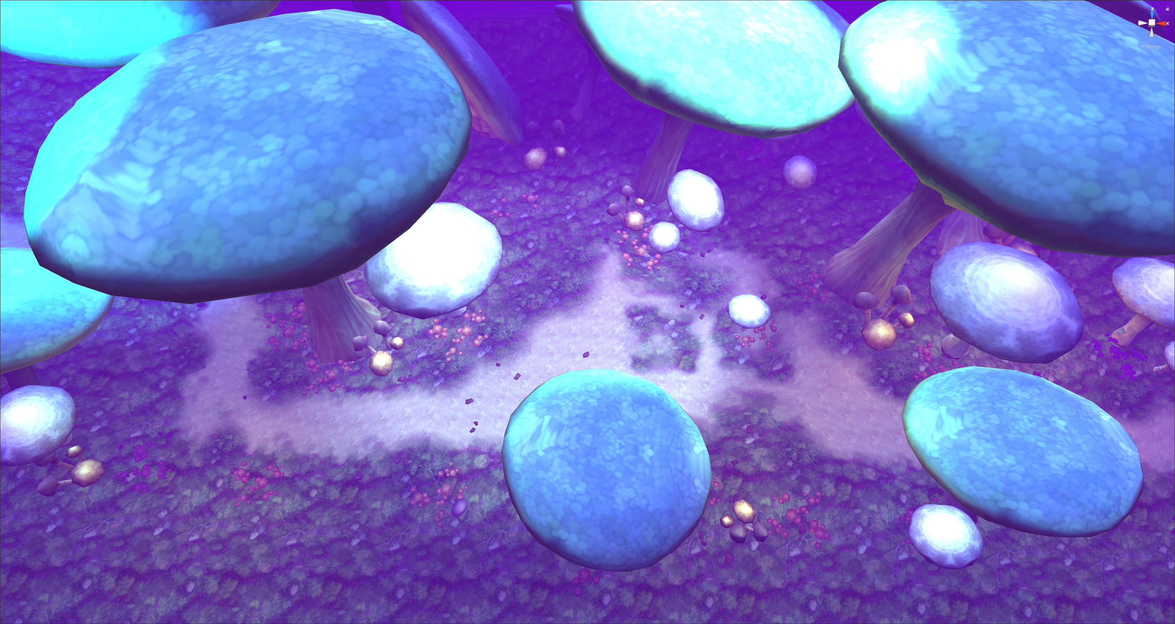 Fantasy Chess RPG Environment - Mushroom Forest Low-poly 3D model_1