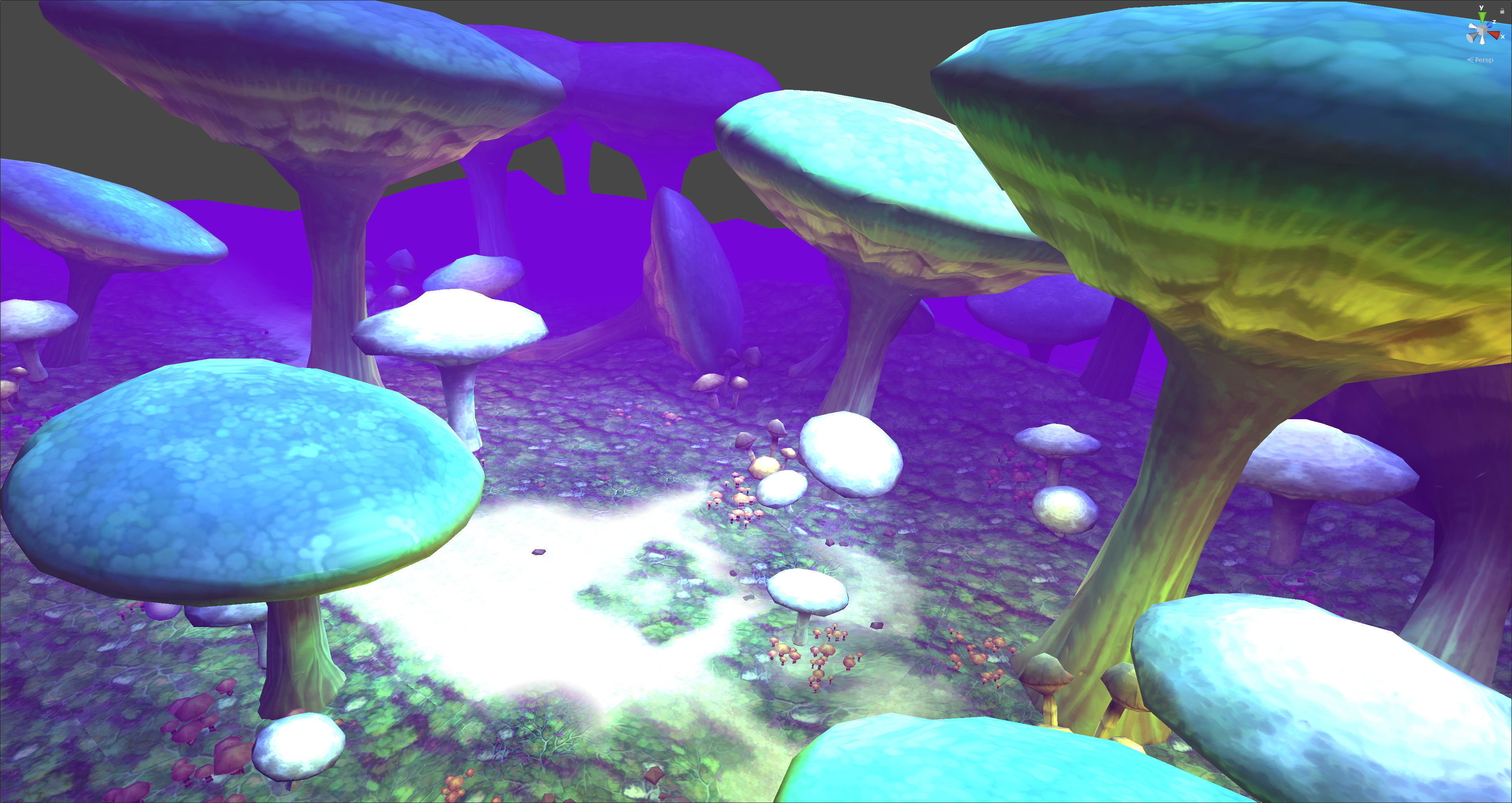 Fantasy Chess RPG Environment - Mushroom Forest Low-poly 3D model_7