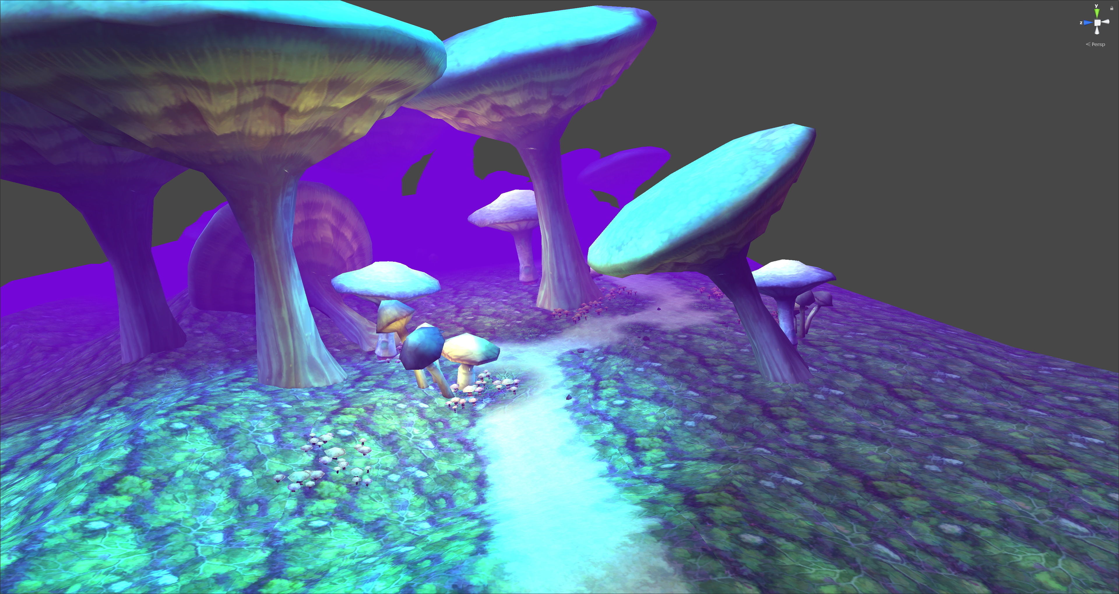 Fantasy Chess RPG Environment - Mushroom Forest Low-poly 3D model_3