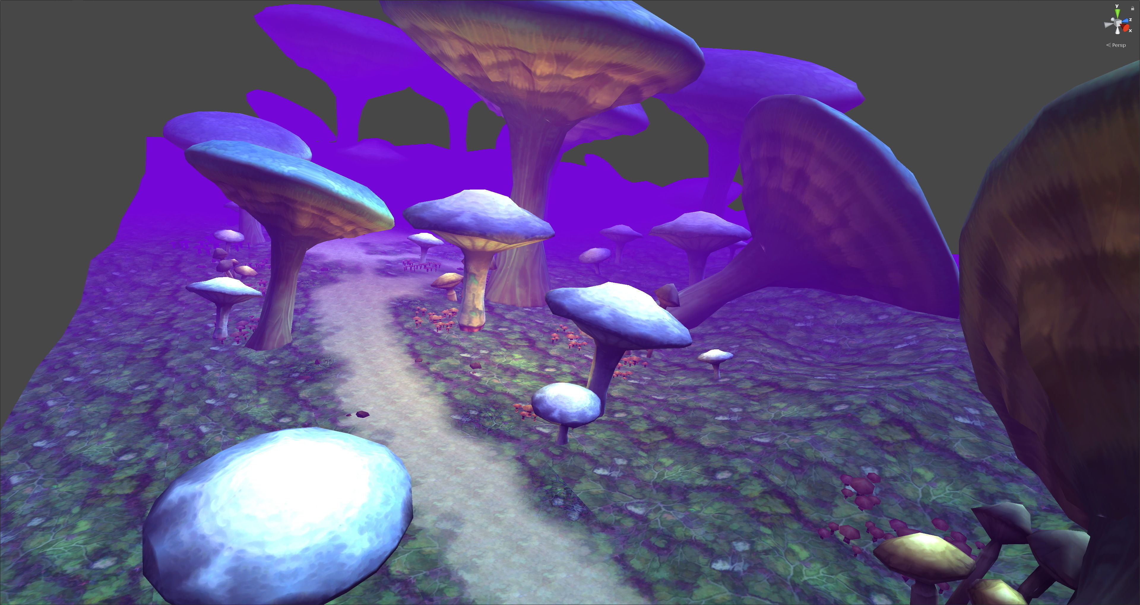 Fantasy Chess RPG Environment - Mushroom Forest Low-poly 3D model_5