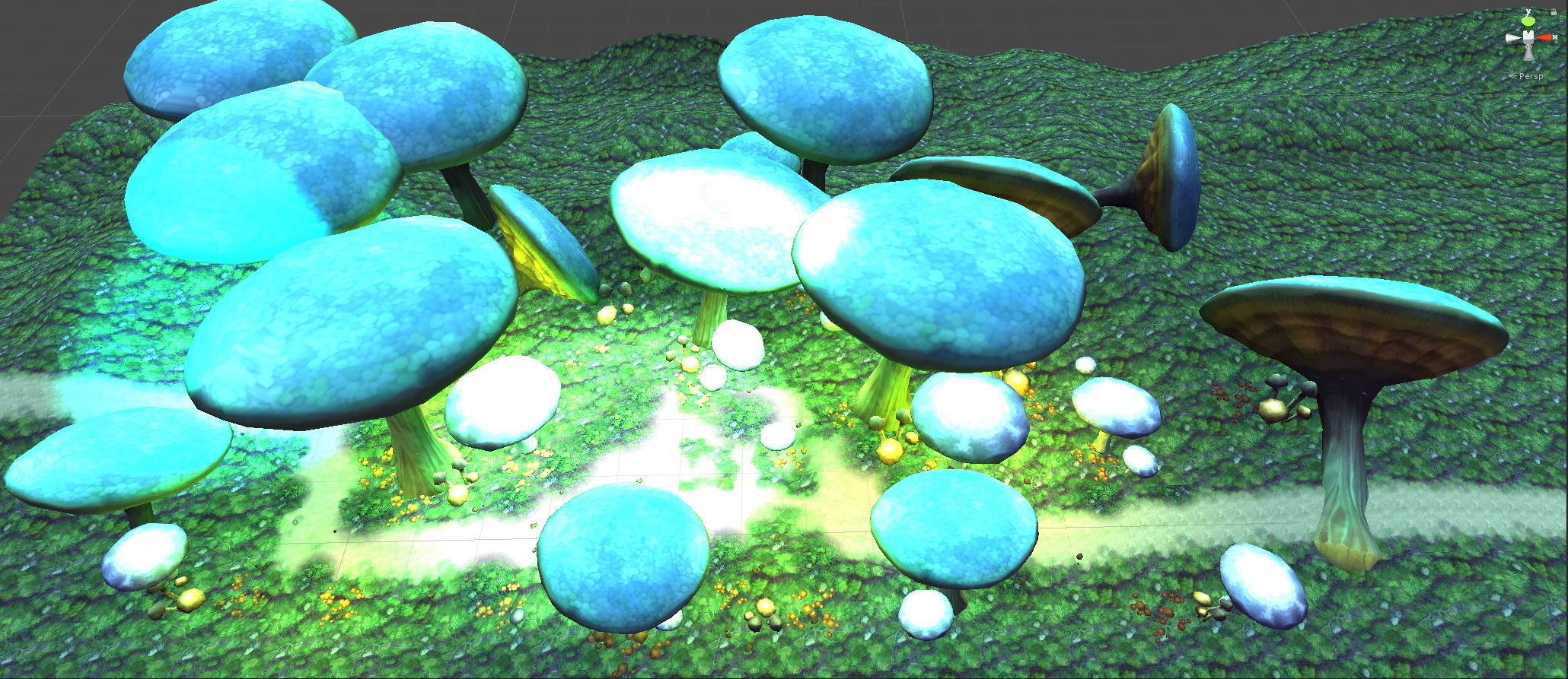 Fantasy Chess RPG Environment - Mushroom Forest Low-poly 3D model_9