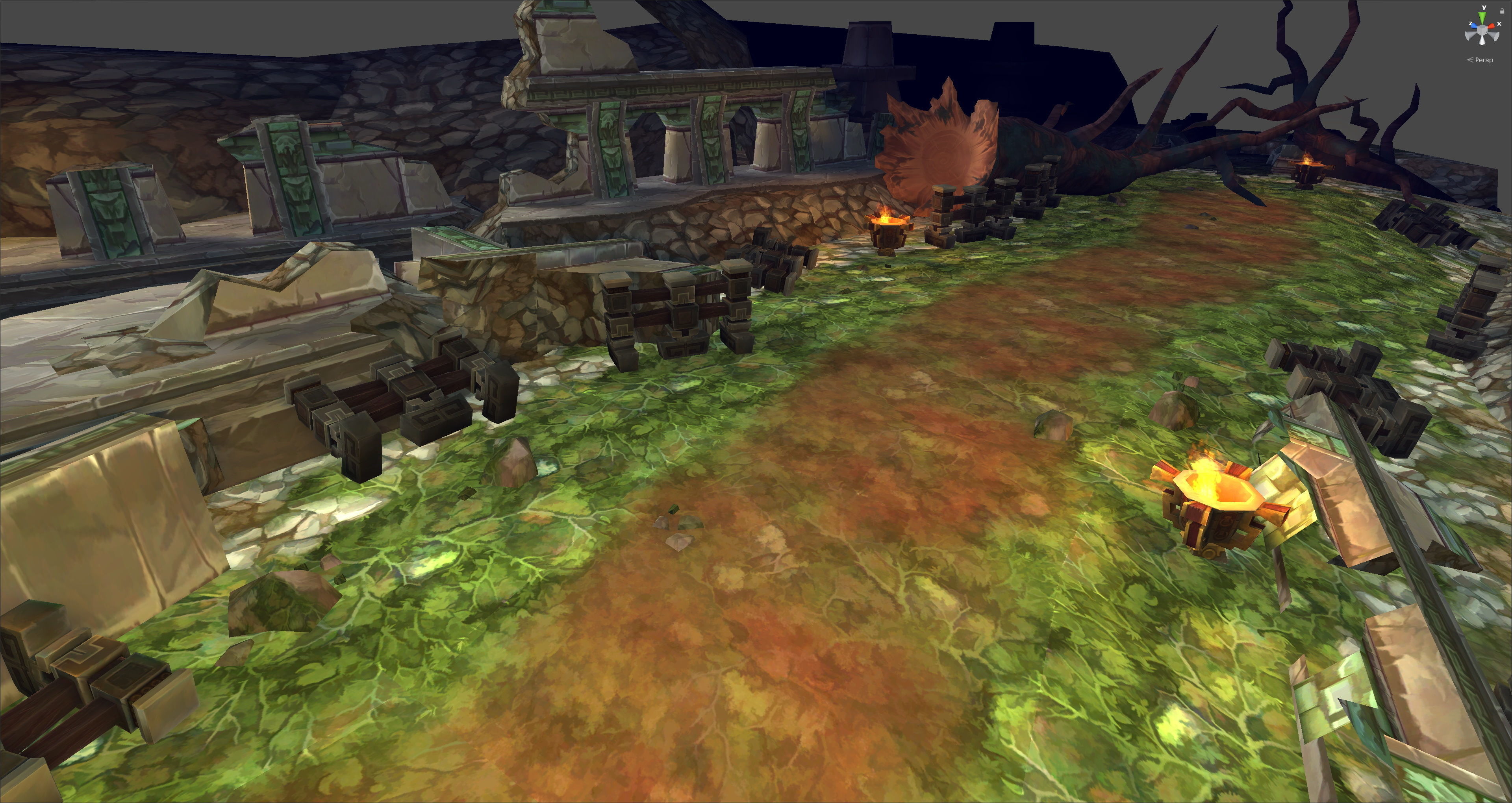 Fantasy Chess RPG Environment - Ruined Temple Low-poly 3D model_5