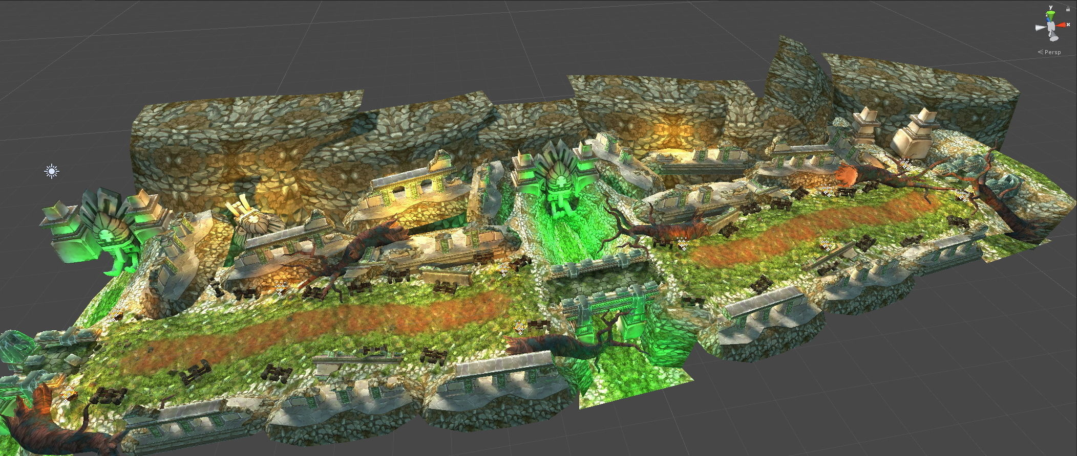 Fantasy Chess RPG Environment - Ruined Temple Low-poly 3D model_9