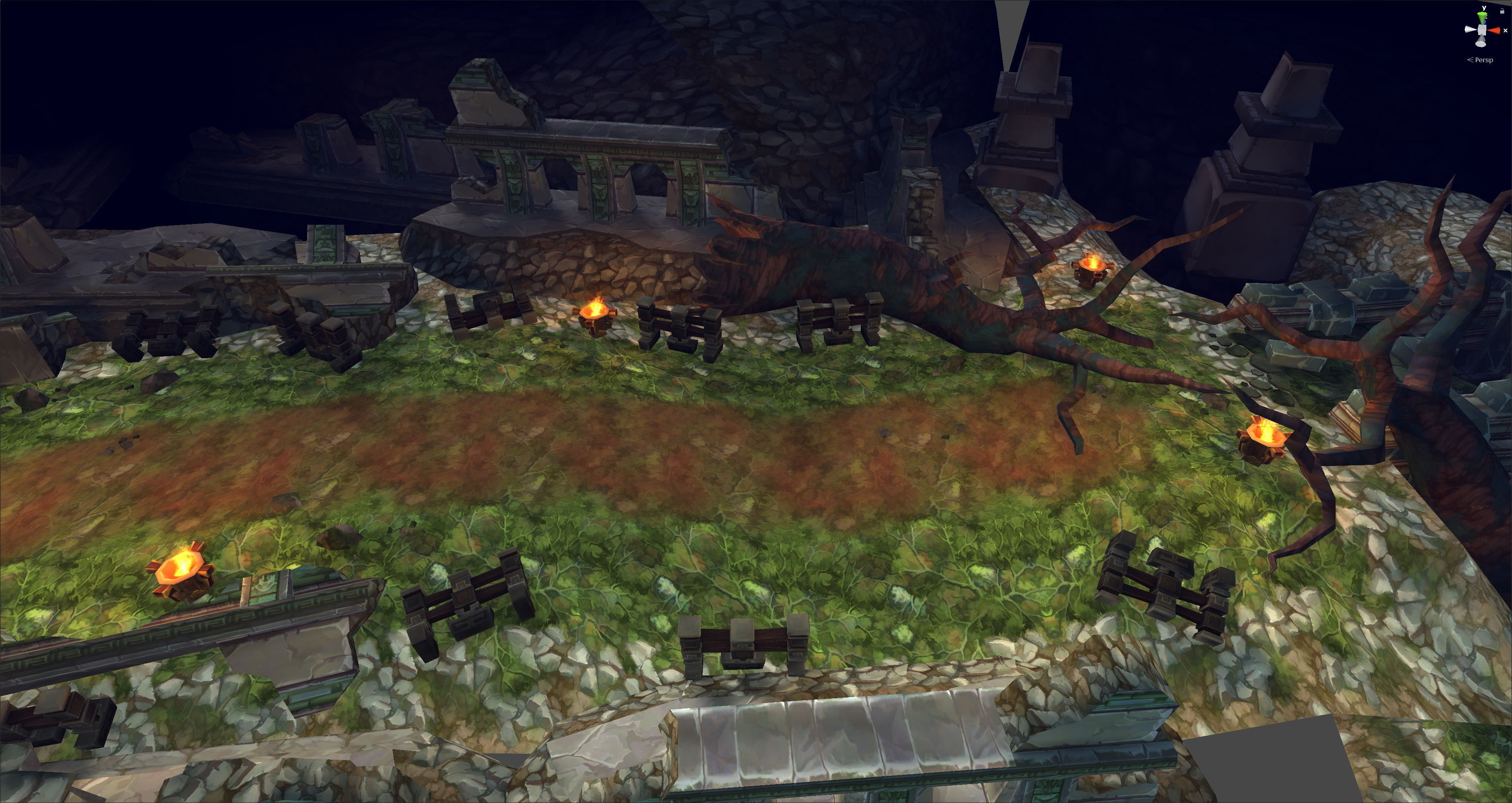 Fantasy Chess RPG Environment - Ruined Temple Low-poly 3D model_8