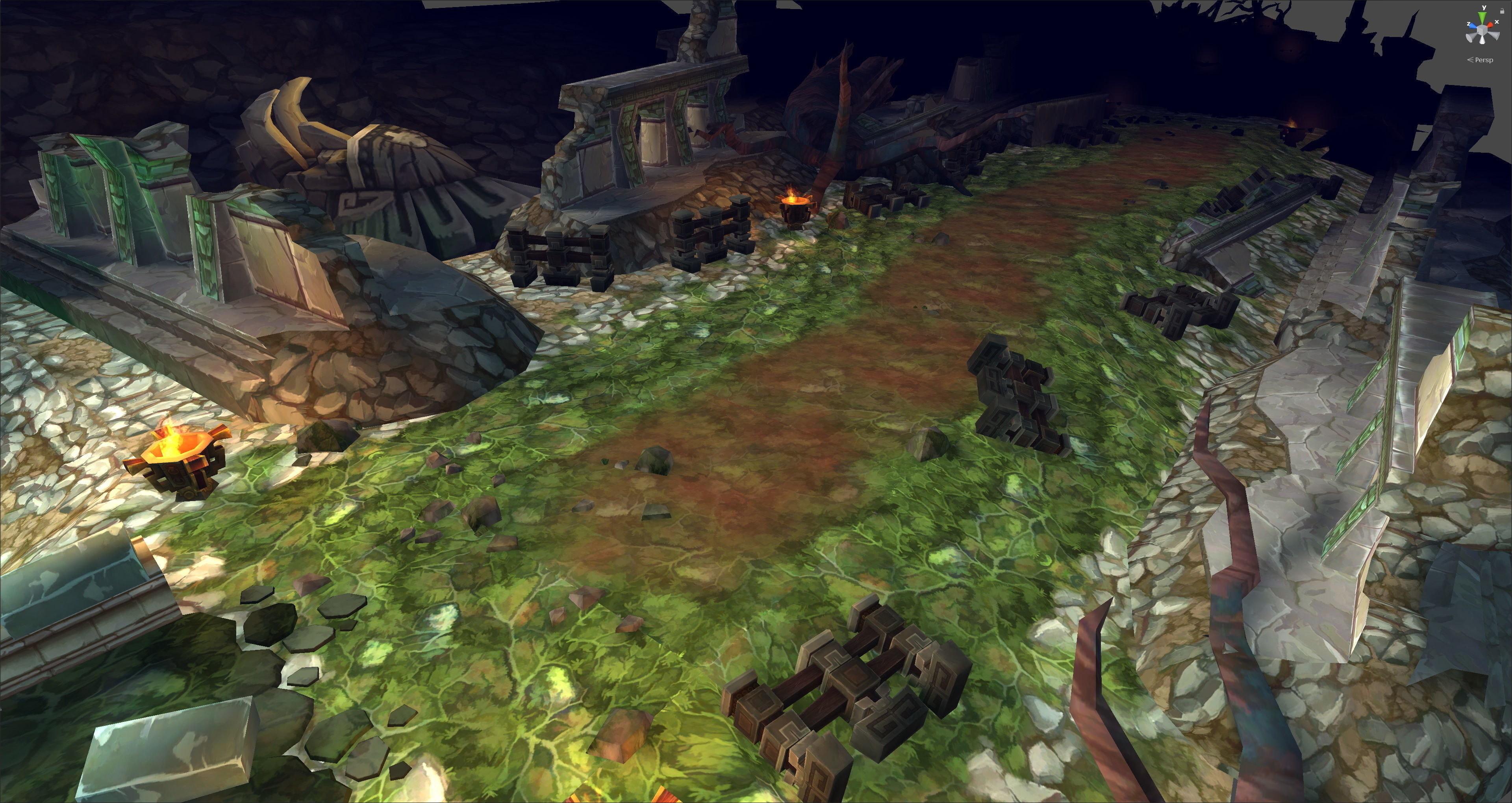 Fantasy Chess RPG Environment - Ruined Temple Low-poly 3D model_2