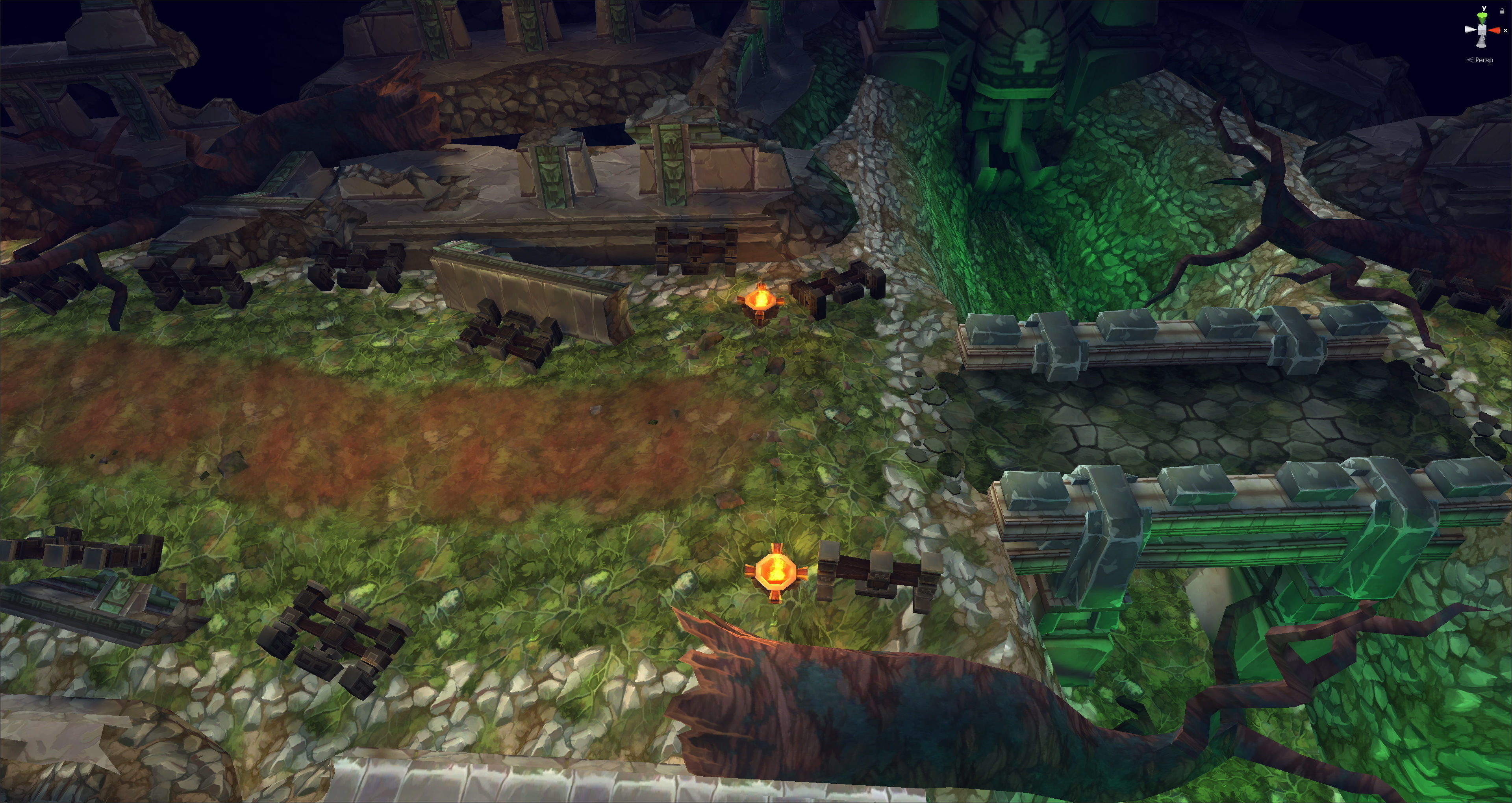 Fantasy Chess RPG Environment - Ruined Temple Low-poly 3D model_3