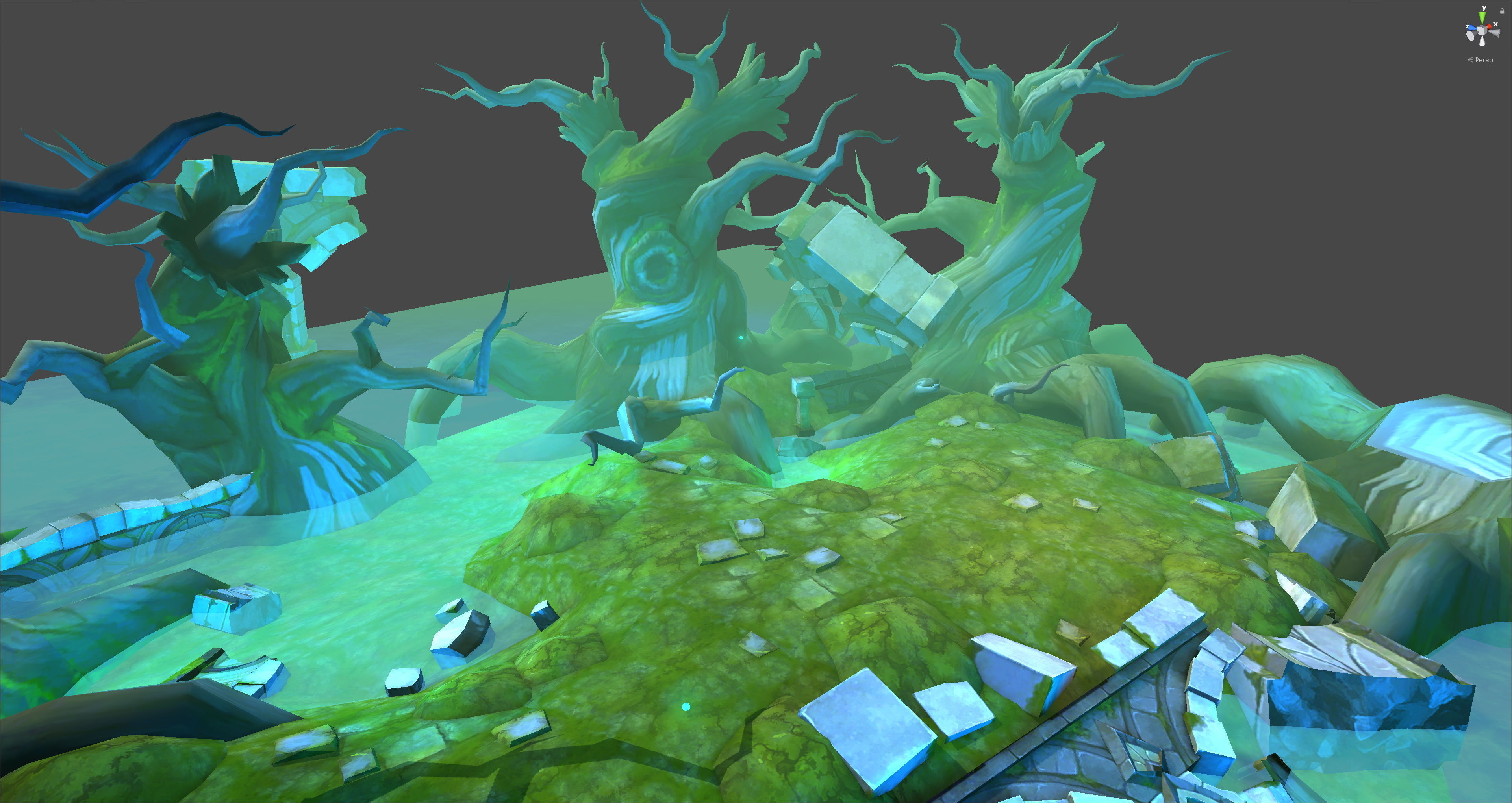 Fantasy Chess RPG Environment - Swamp Ruins Low-poly 3D model_5