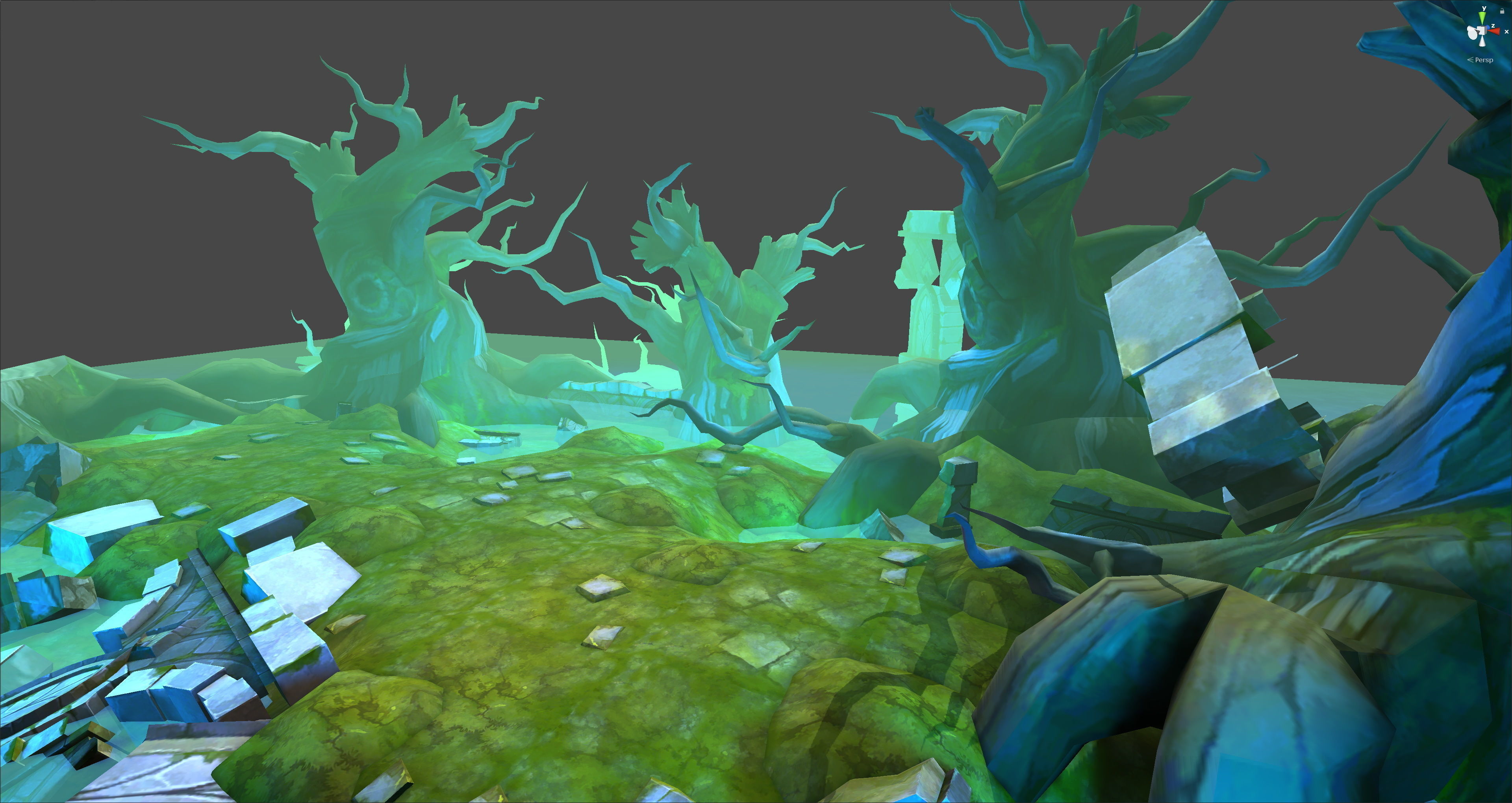 Fantasy Chess RPG Environment - Swamp Ruins Low-poly 3D model_3