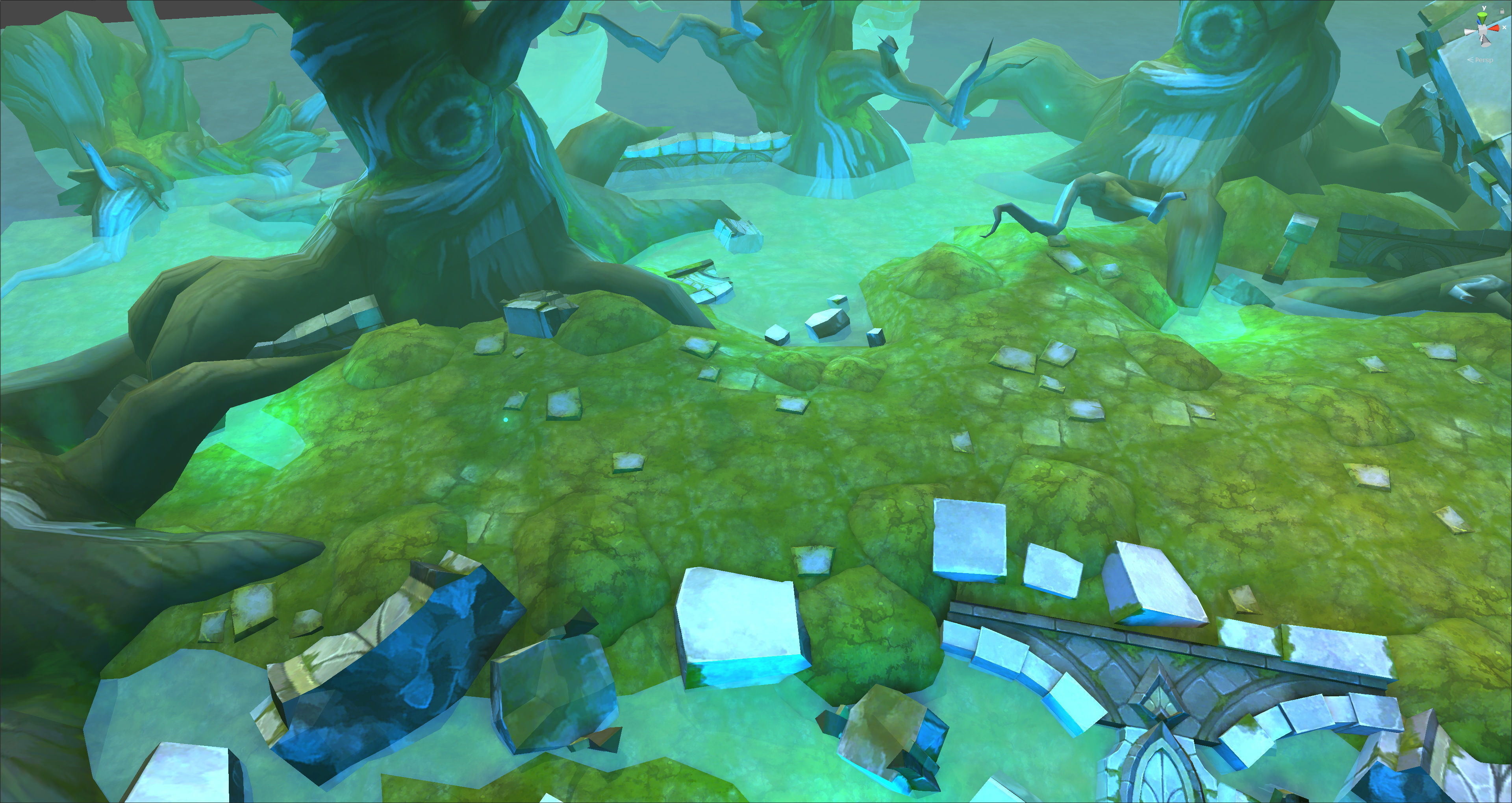 Fantasy Chess RPG Environment - Swamp Ruins Low-poly 3D model_4