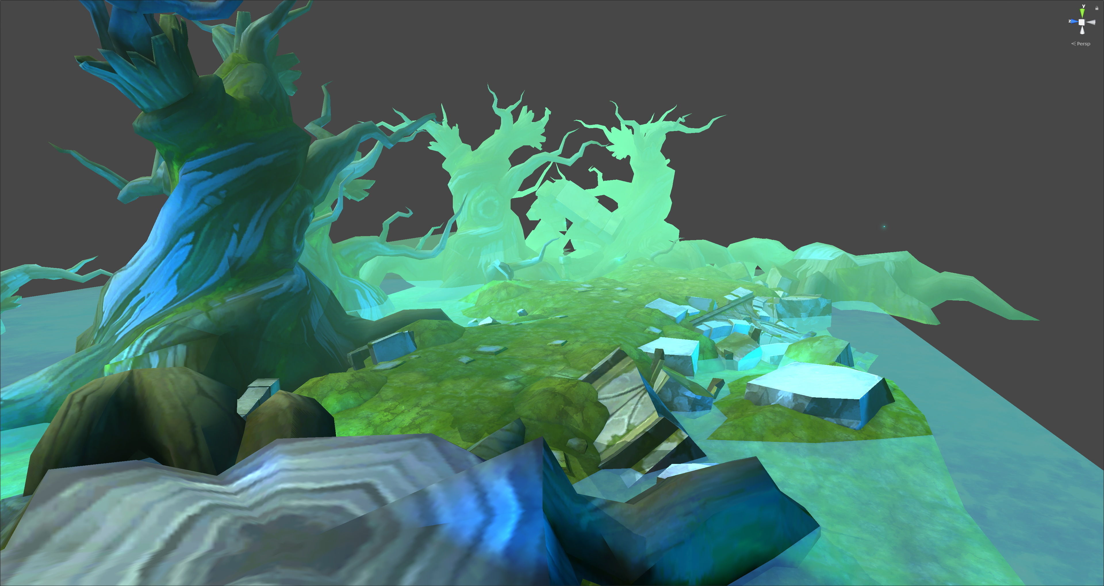 Fantasy Chess RPG Environment - Swamp Ruins Low-poly 3D model_2