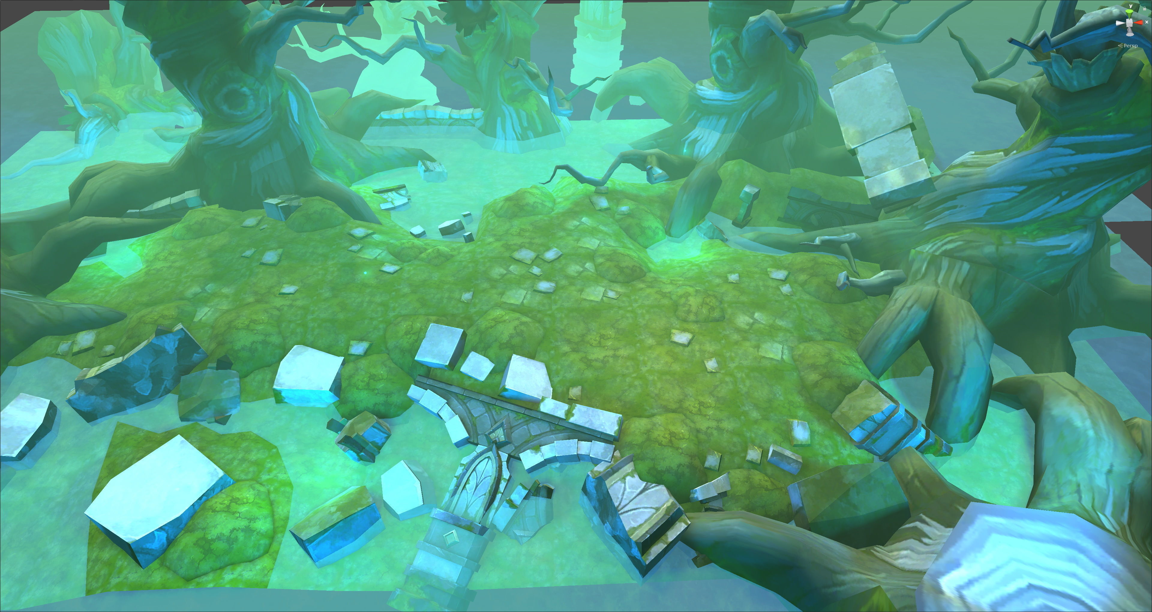 Fantasy Chess RPG Environment - Swamp Ruins Low-poly 3D model_1