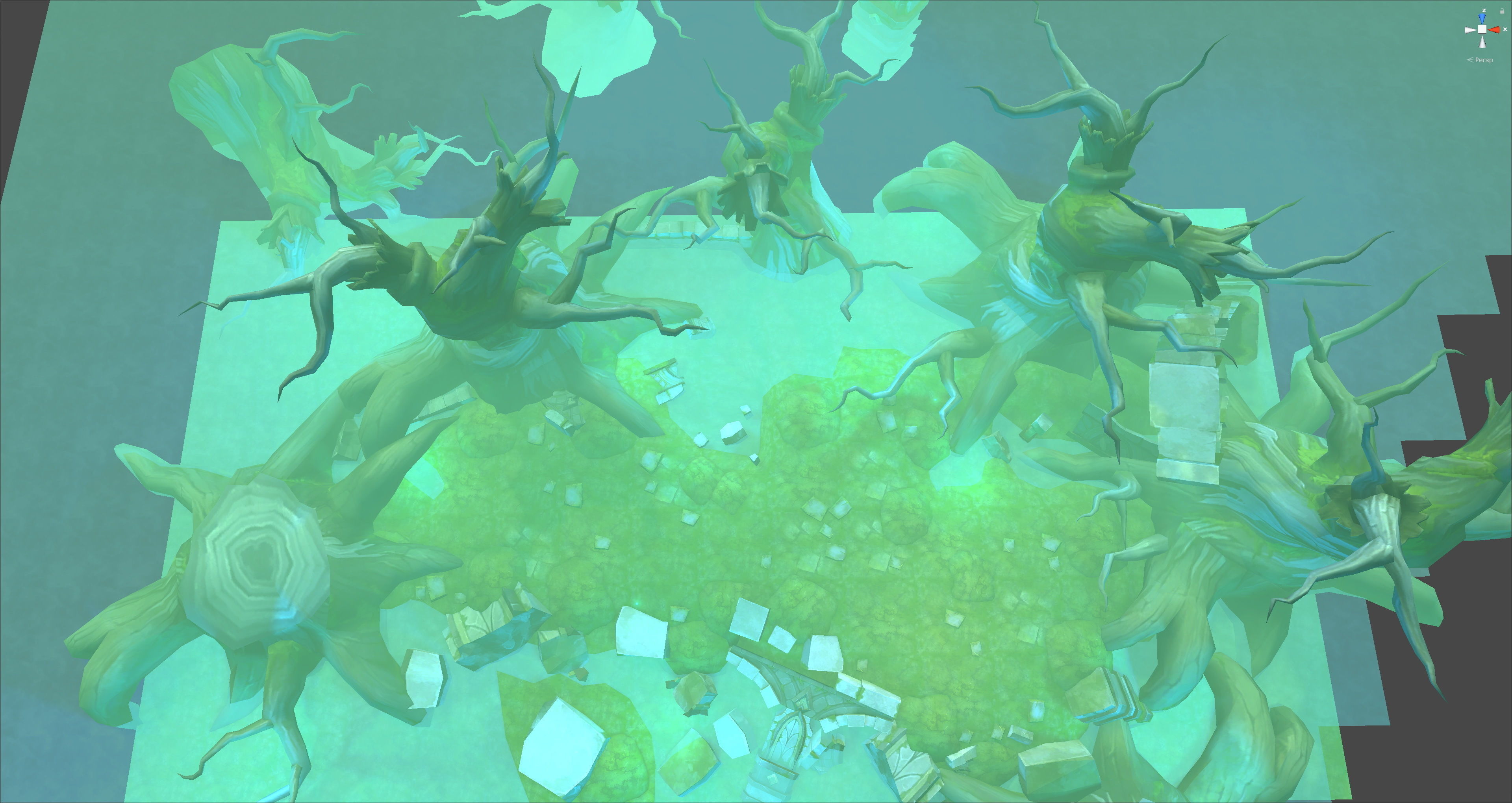 Fantasy Chess RPG Environment - Swamp Ruins Low-poly 3D model_8