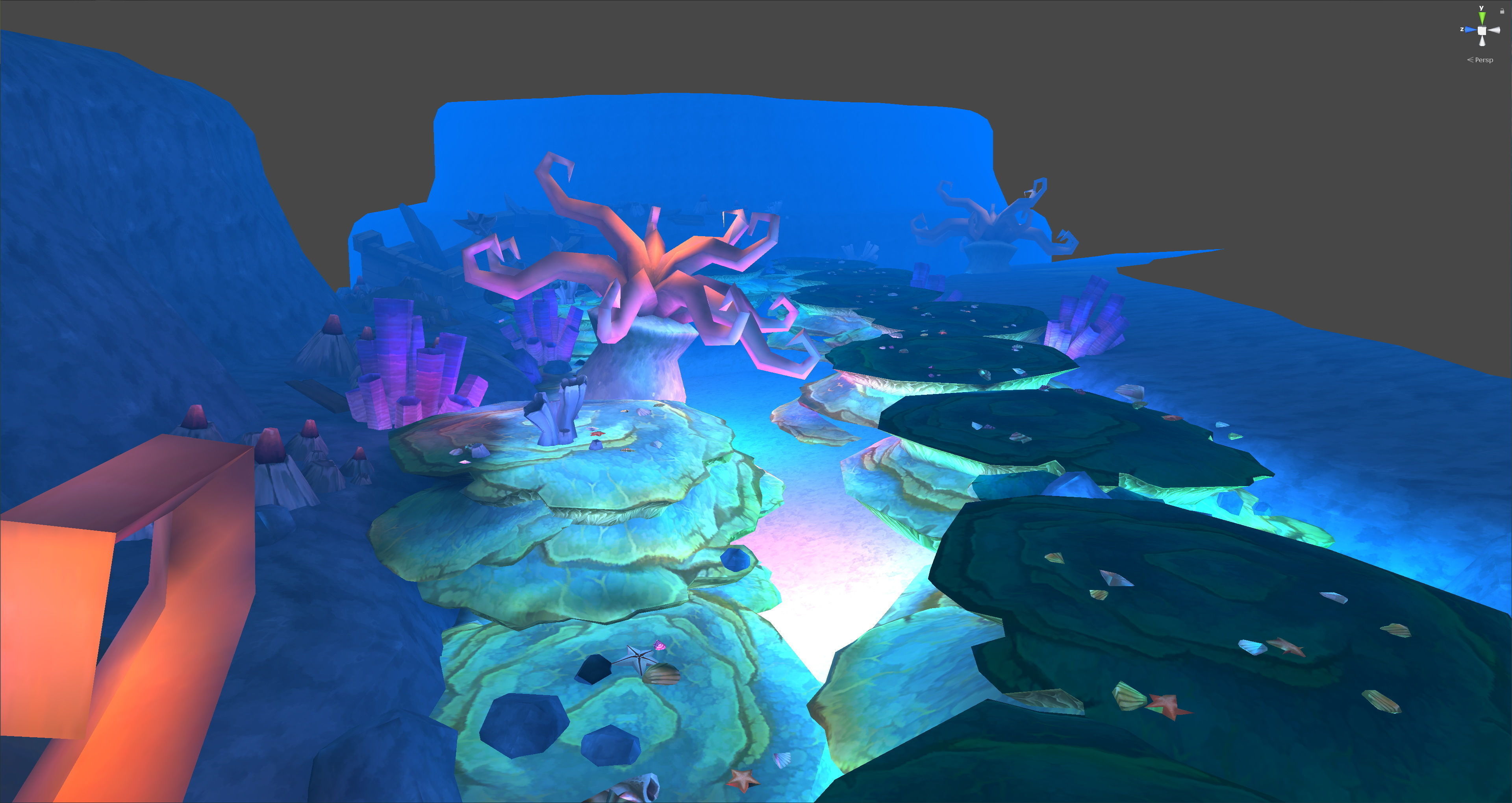 Fantasy Chess RPG Environment - Underwater Low-poly 3D model_6