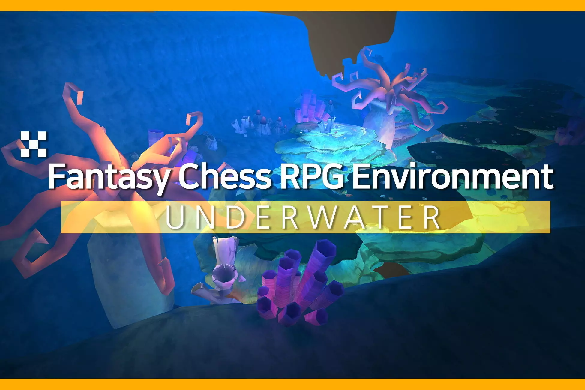 Fantasy Chess RPG Environment - Underwater Low-poly 3D model_0