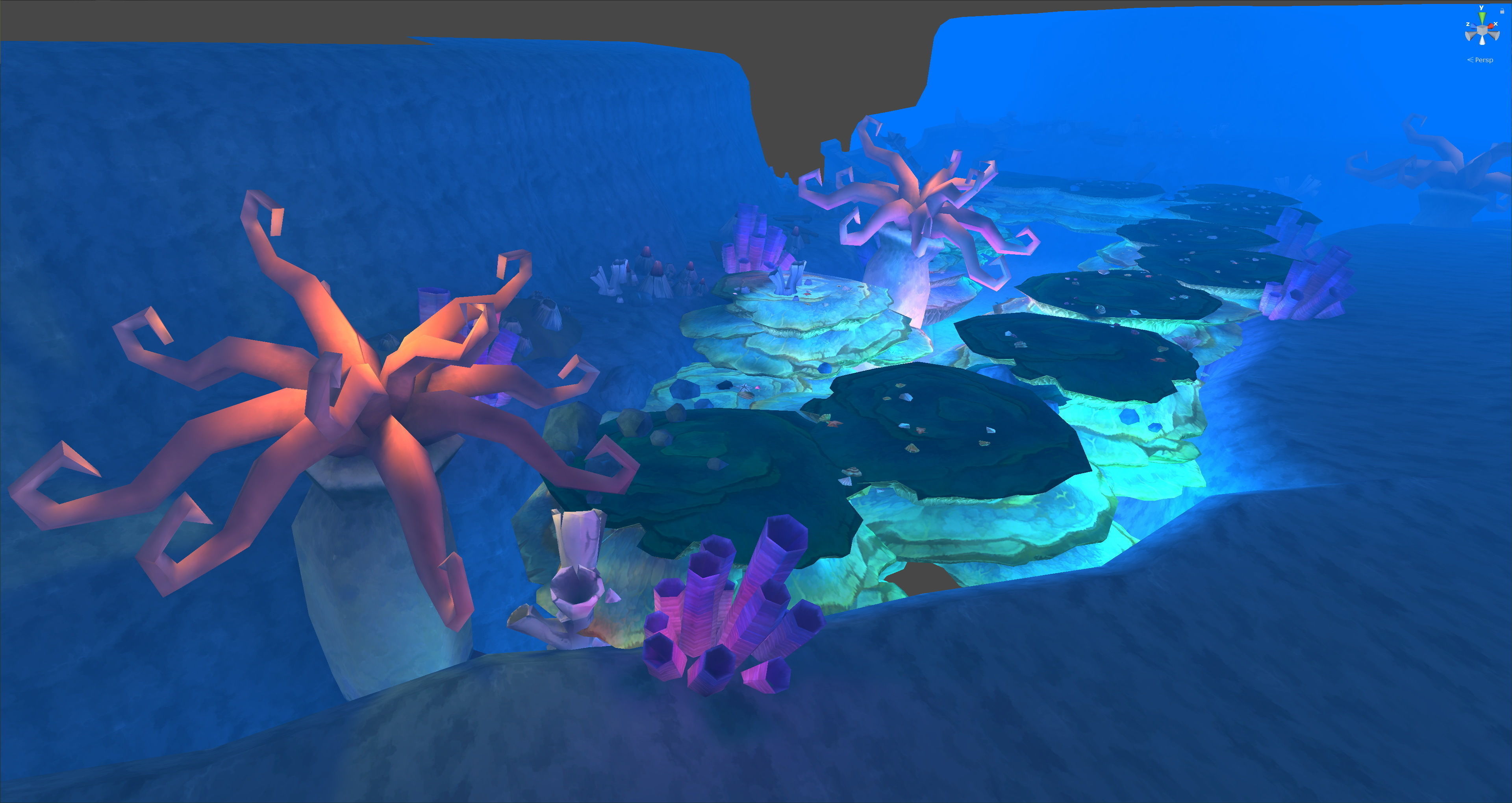 Fantasy Chess RPG Environment - Underwater Low-poly 3D model_1