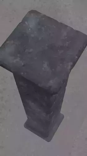 Stone post blender Low-poly 3D model