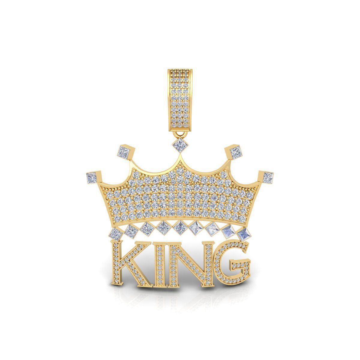 Big King Custom Pendent 3d Model And Render Detail 3D print model_1