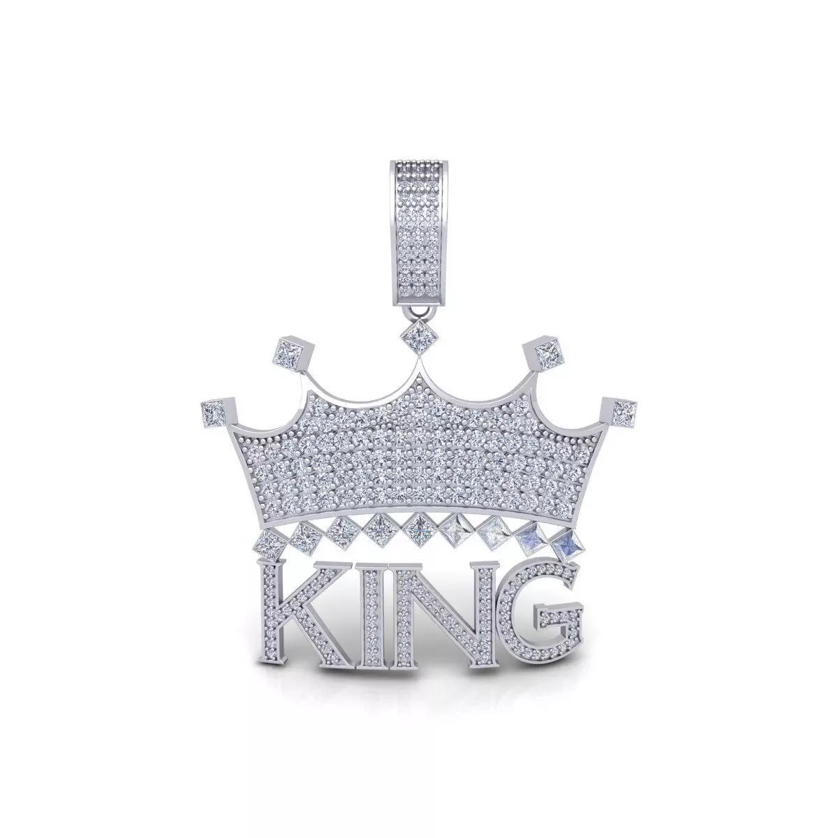 Big King Custom Pendent 3d Model And Render Detail 3D print model_0