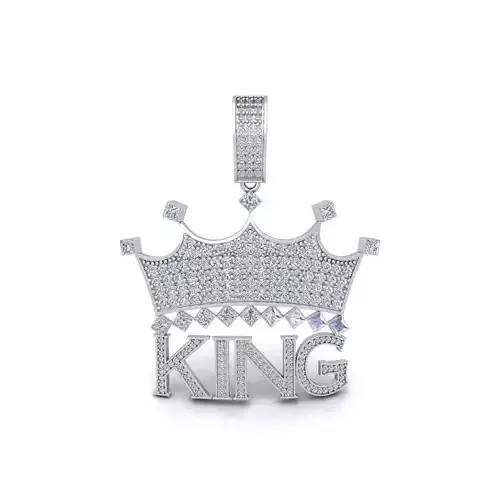 Big King Custom Pendent 3d Model And Render Detail