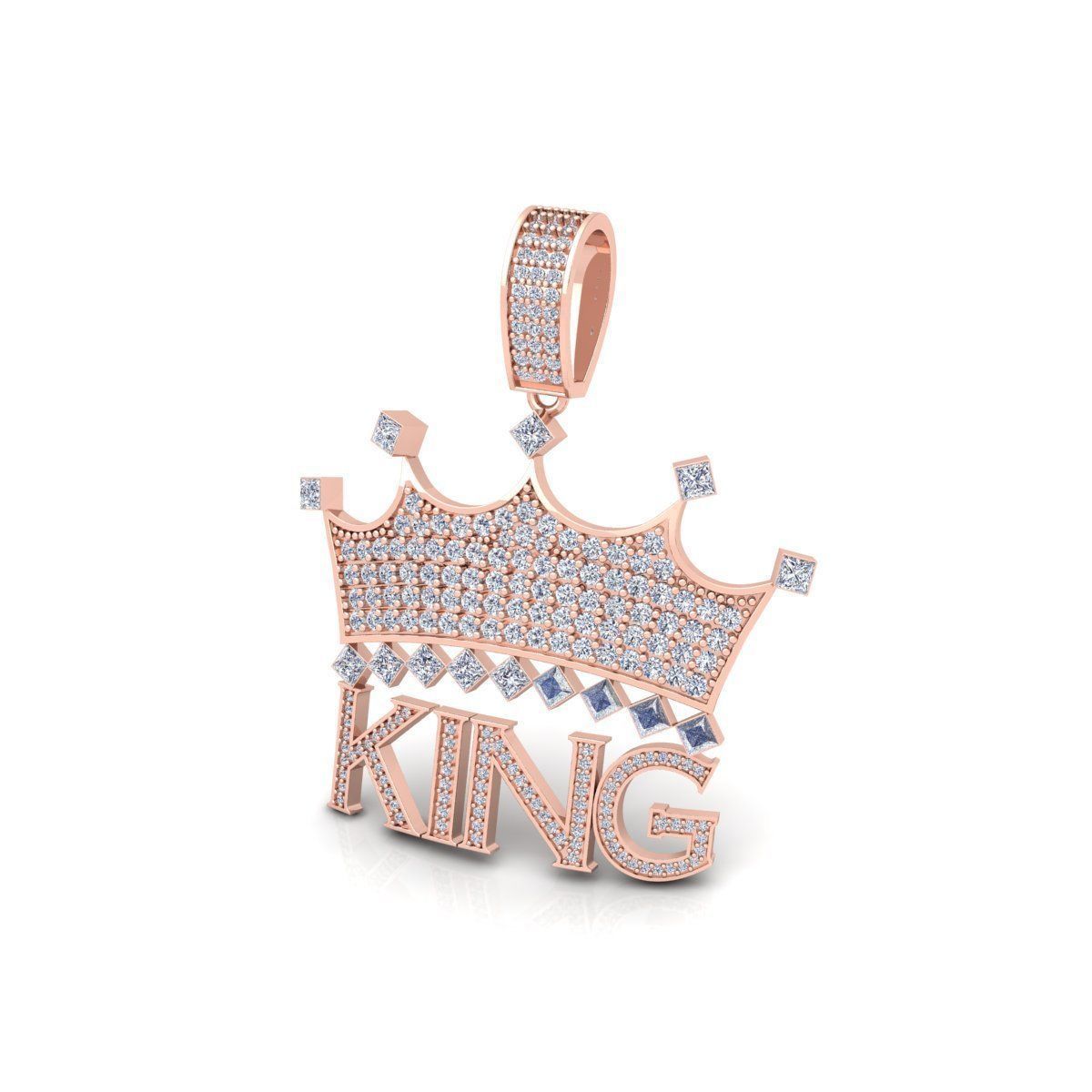 Big King Custom Pendent 3d Model And Render Detail 3D print model_10