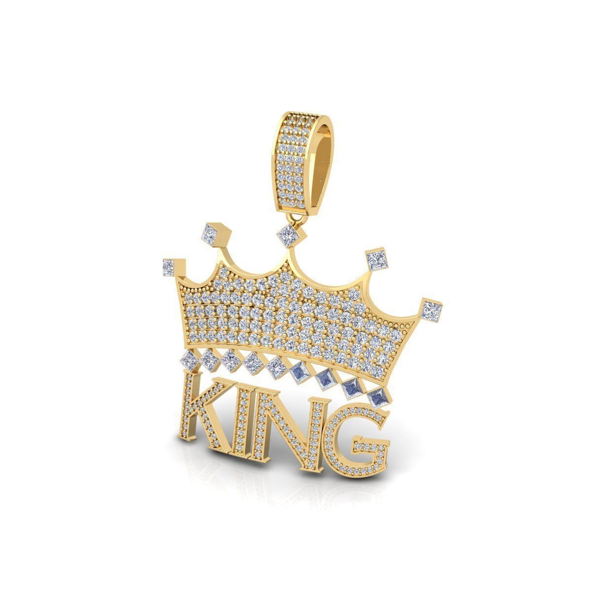 Big King Custom Pendent 3d Model And Render Detail 3D print model_9