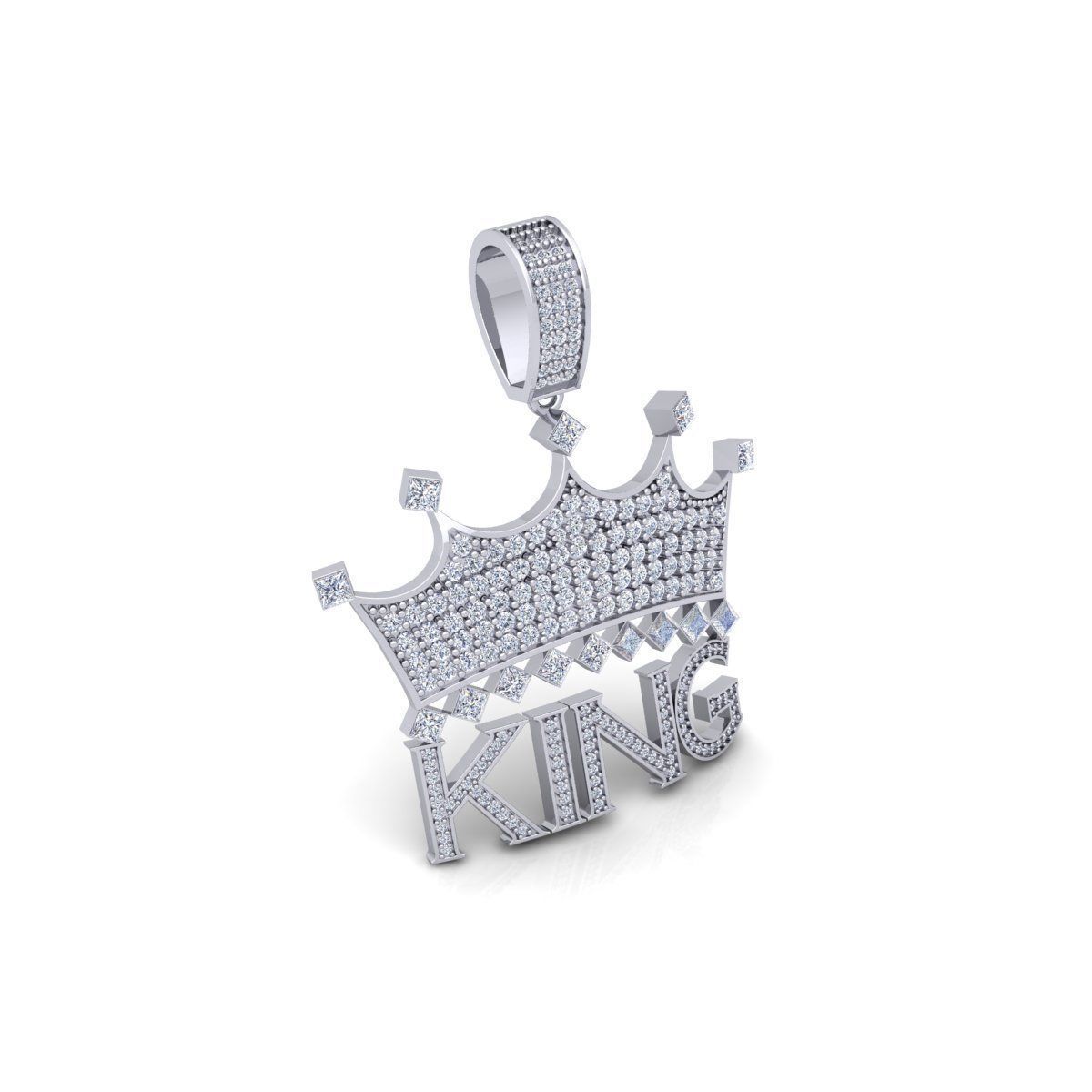 Big King Custom Pendent 3d Model And Render Detail 3D print model_8