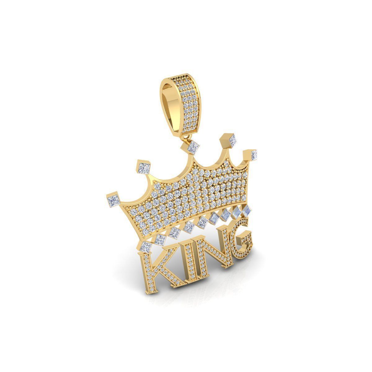 Big King Custom Pendent 3d Model And Render Detail 3D print model_2