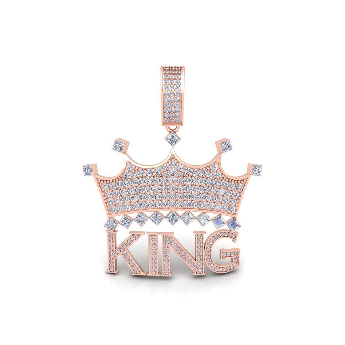 Big King Custom Pendent 3d Model And Render Detail 3D print model_6