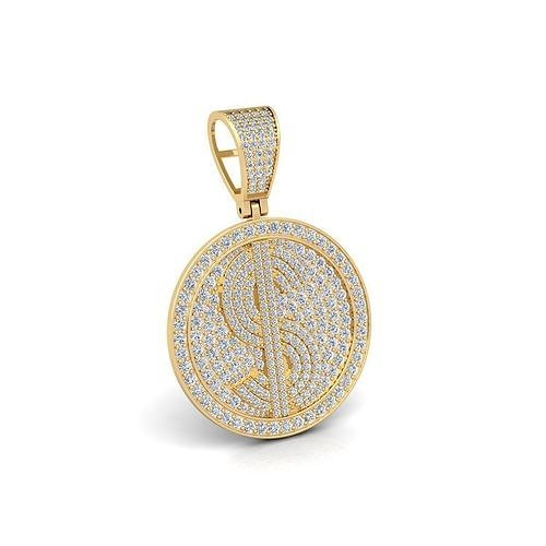Doller Custom Pendent 3d model Render Detail 3D print model