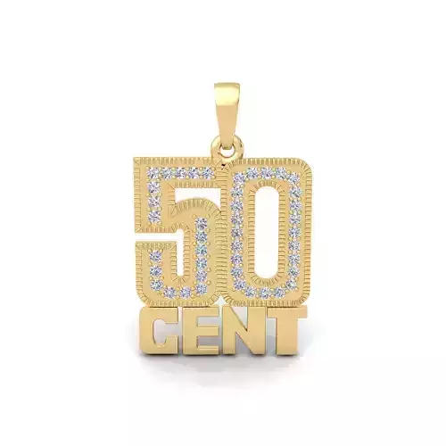50 Cent Custom Pendent 3d Model