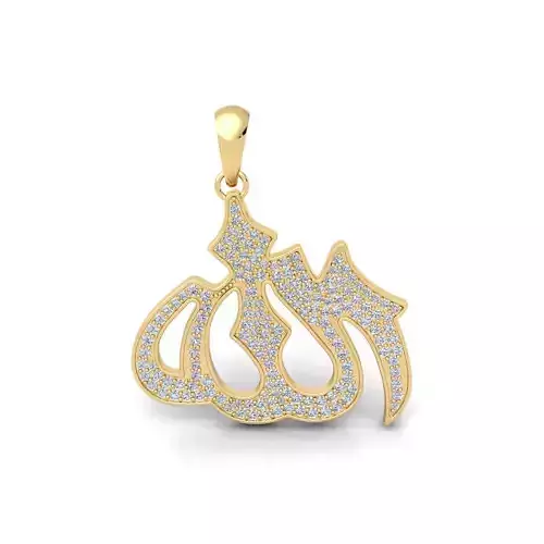Allah Custom Pendent 3d Model