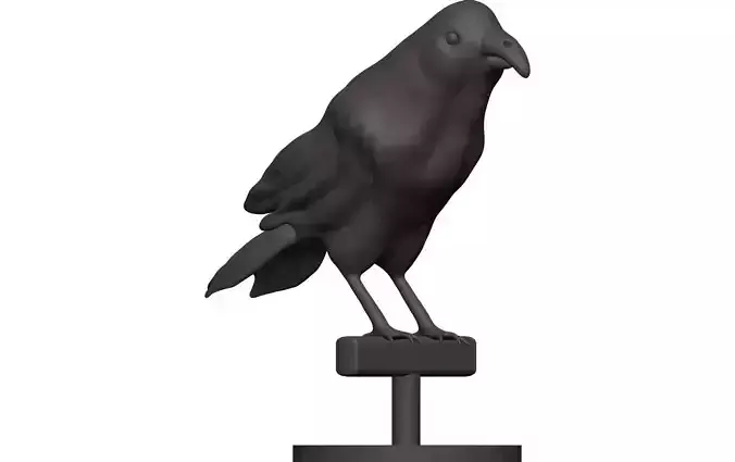 Finch crow statue